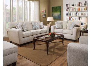 Uptown Ecru Sofa & Loveseat image 1
