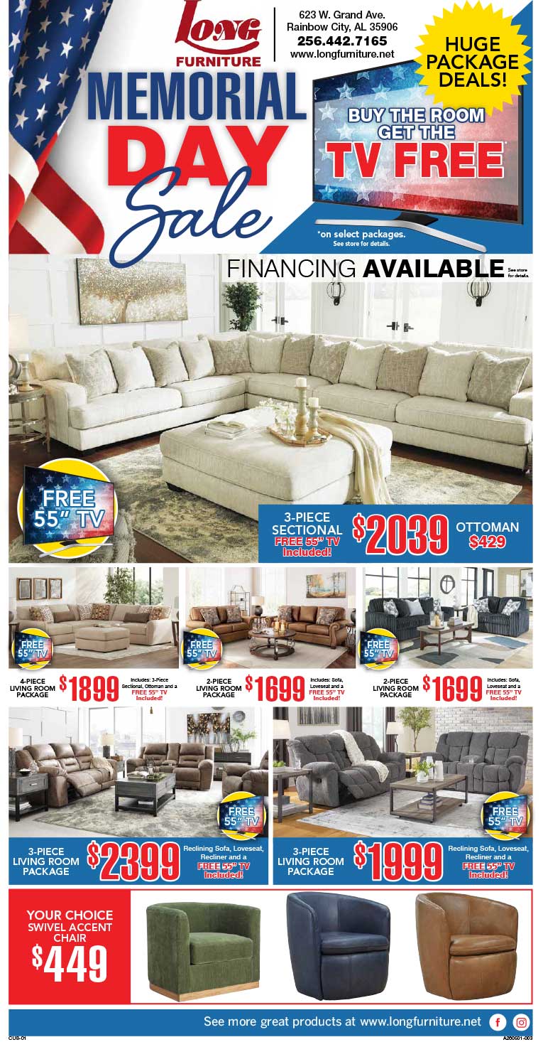 Long Furniture Memorial Day Saale Page 1