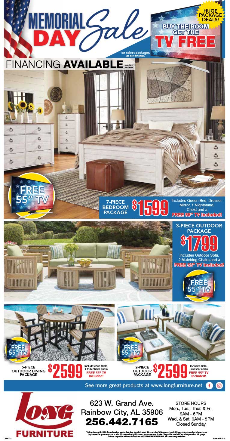 Long Furniture Memorial Day Saale Page 2