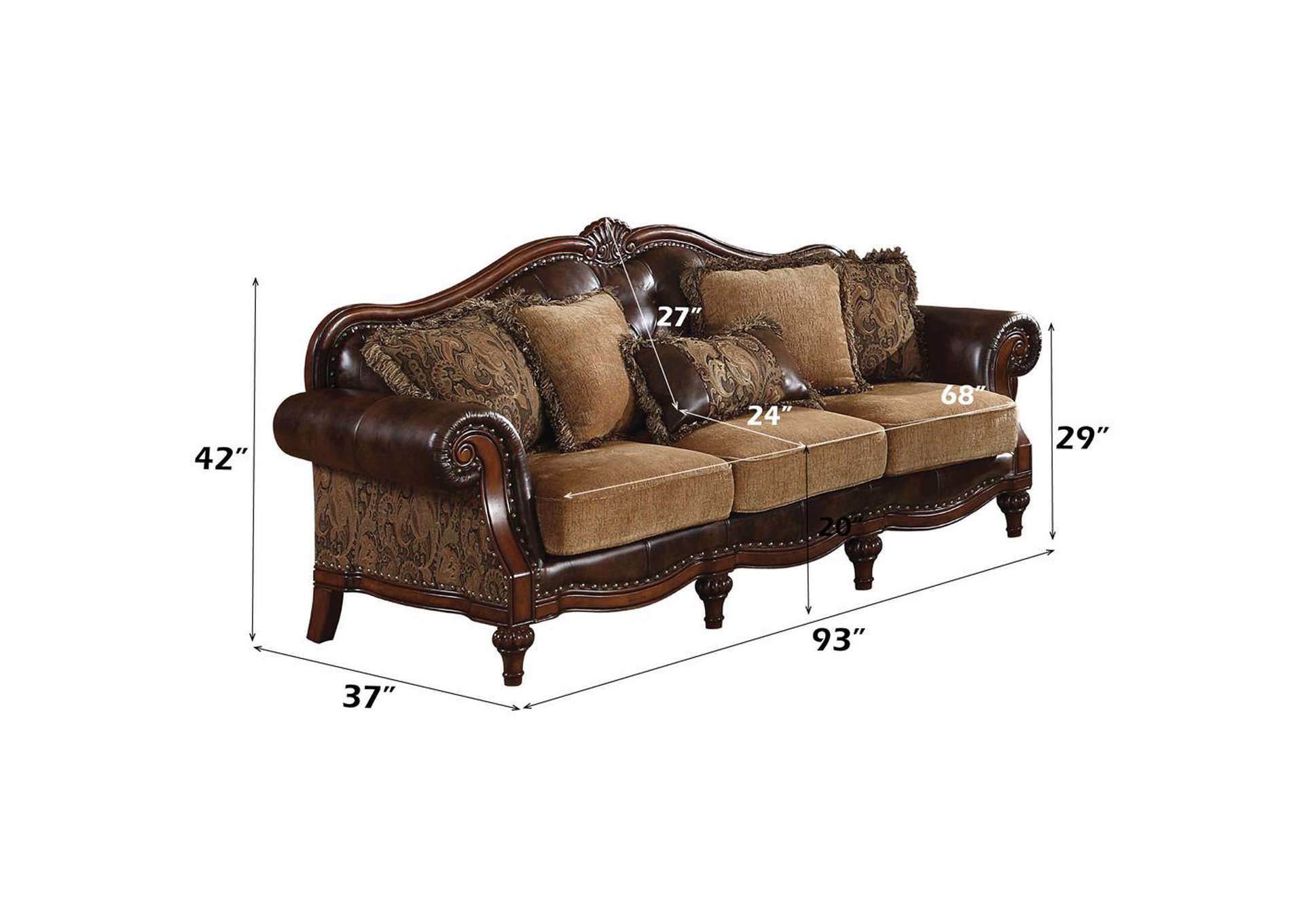 Dreena Sofa with 5 Pillows image 5