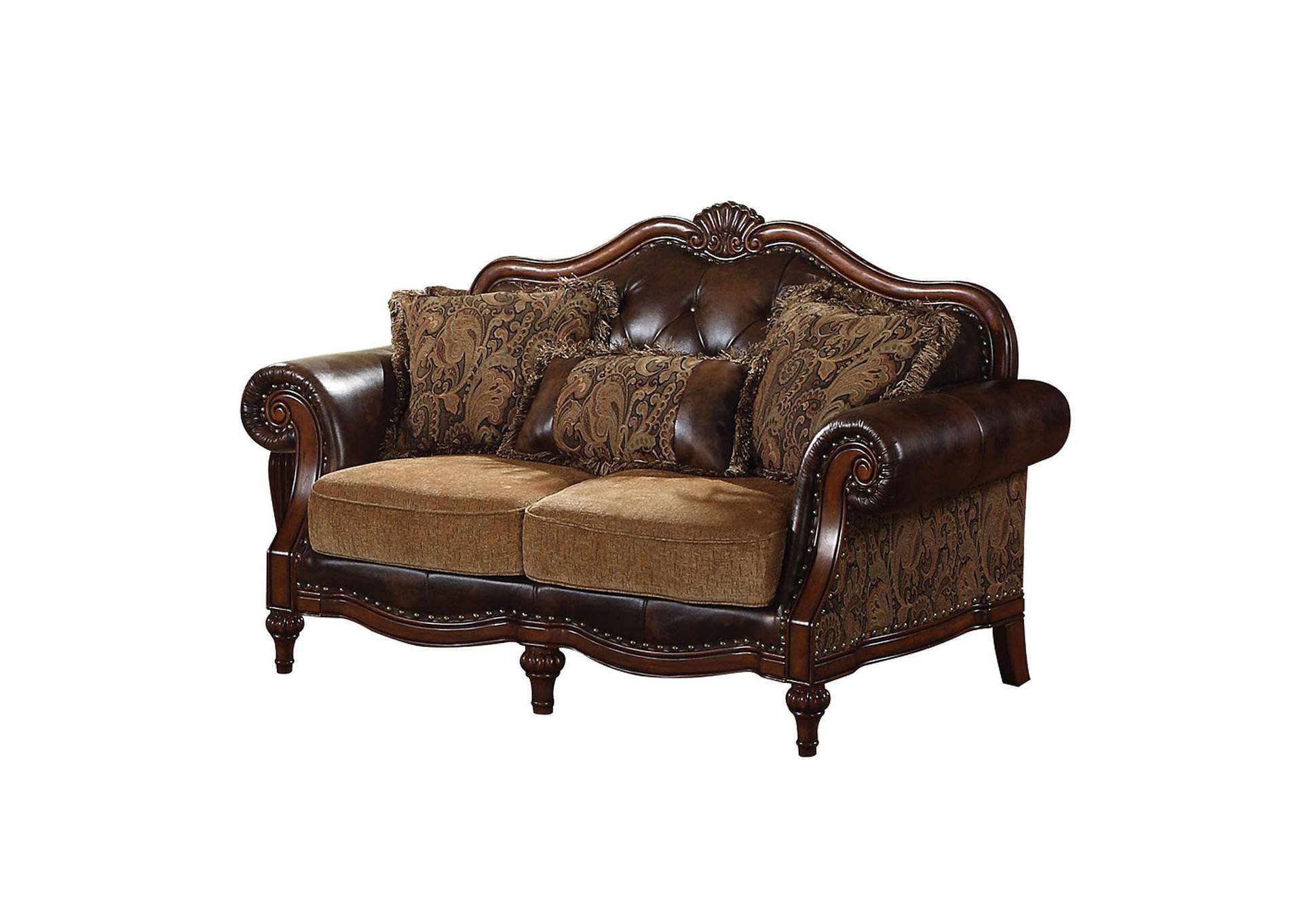 Dreena Loveseat with 3 Pillows