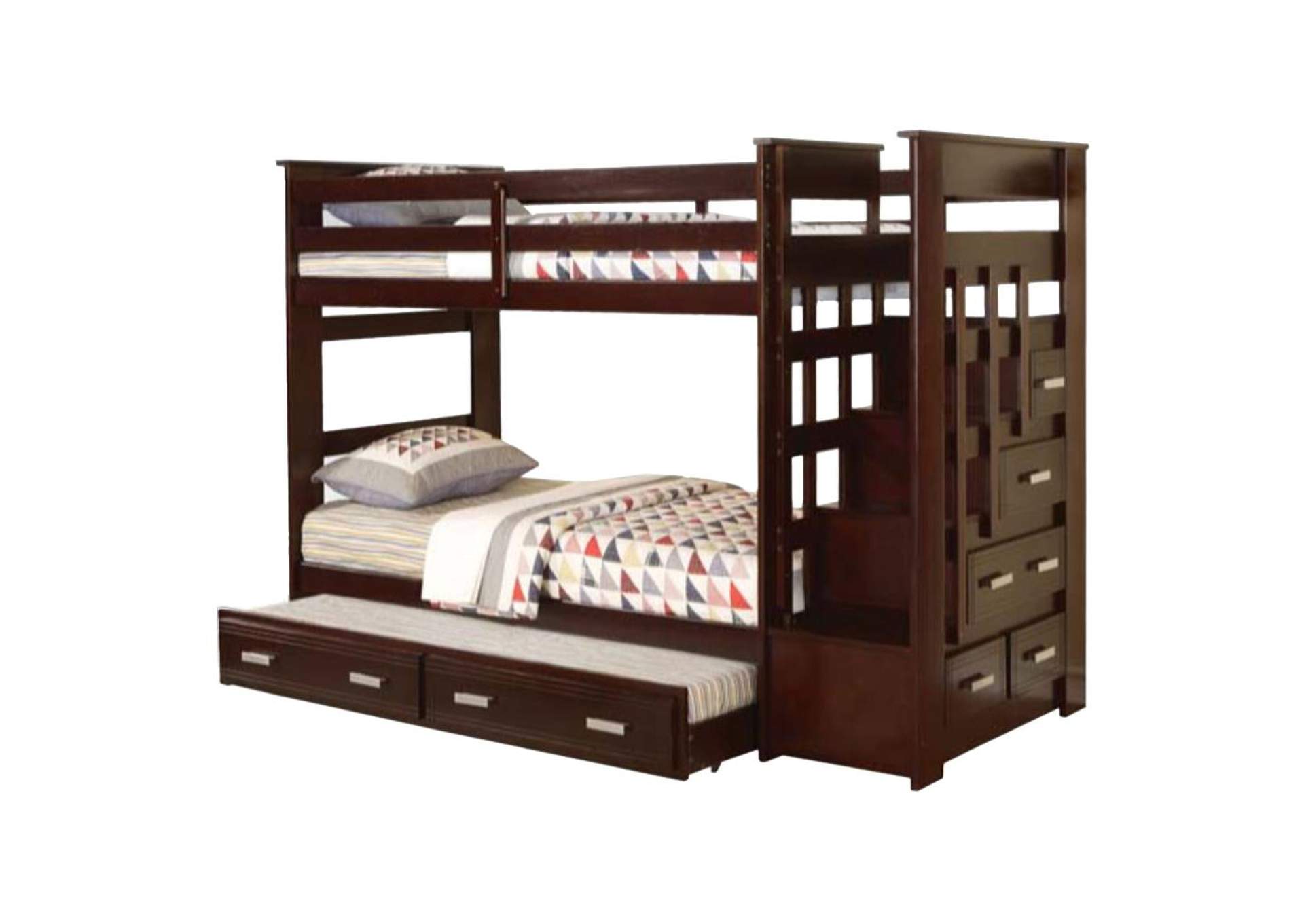 Allentown Twin-Twin Bunk Bed with Trundle and Storage image 3