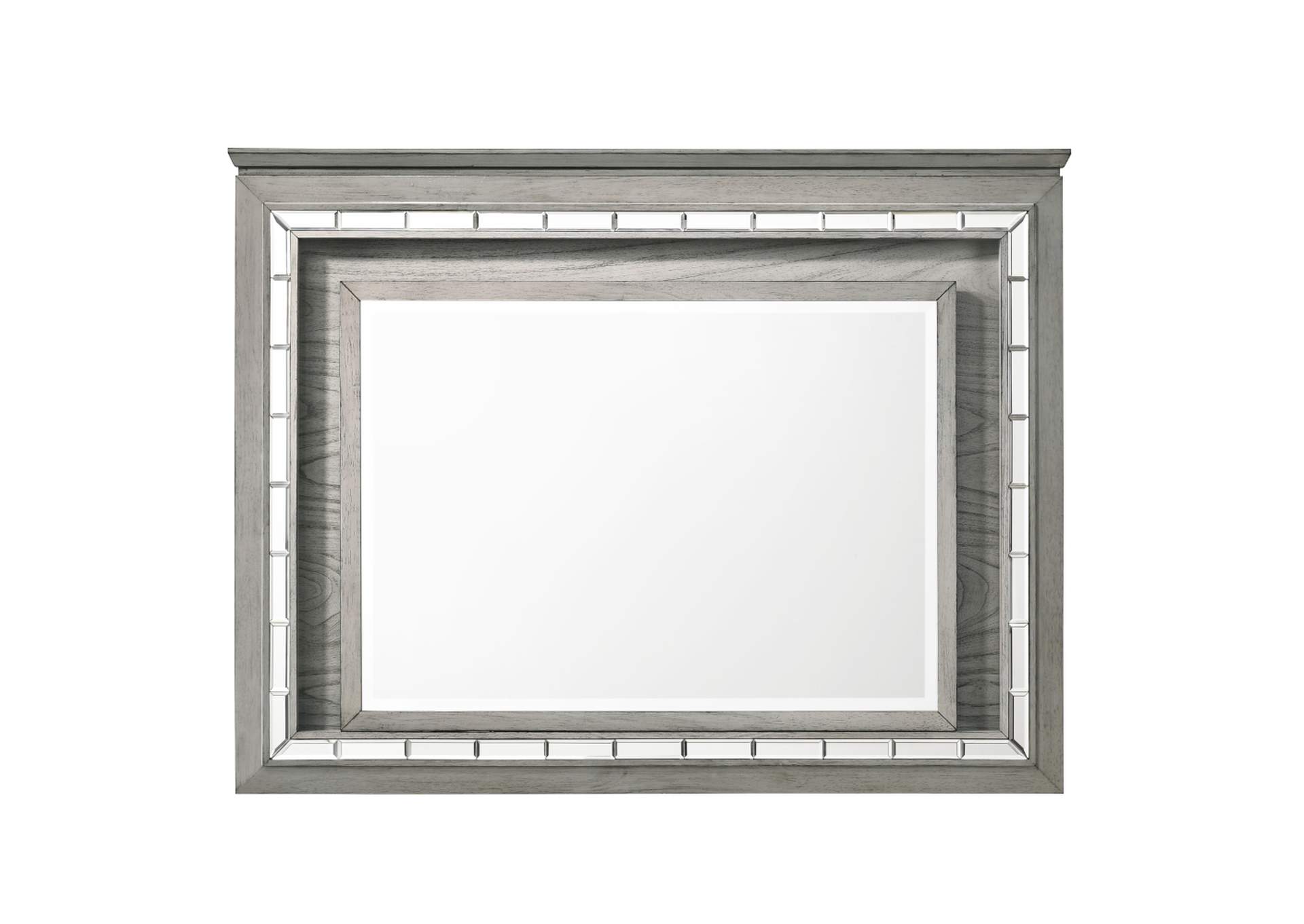 Antares Mirror - Led - 21824 - Glam, Transitional - Mirror, Wood - Solid Rbw, Mdf, Pb - Light Gray Oak image 4
