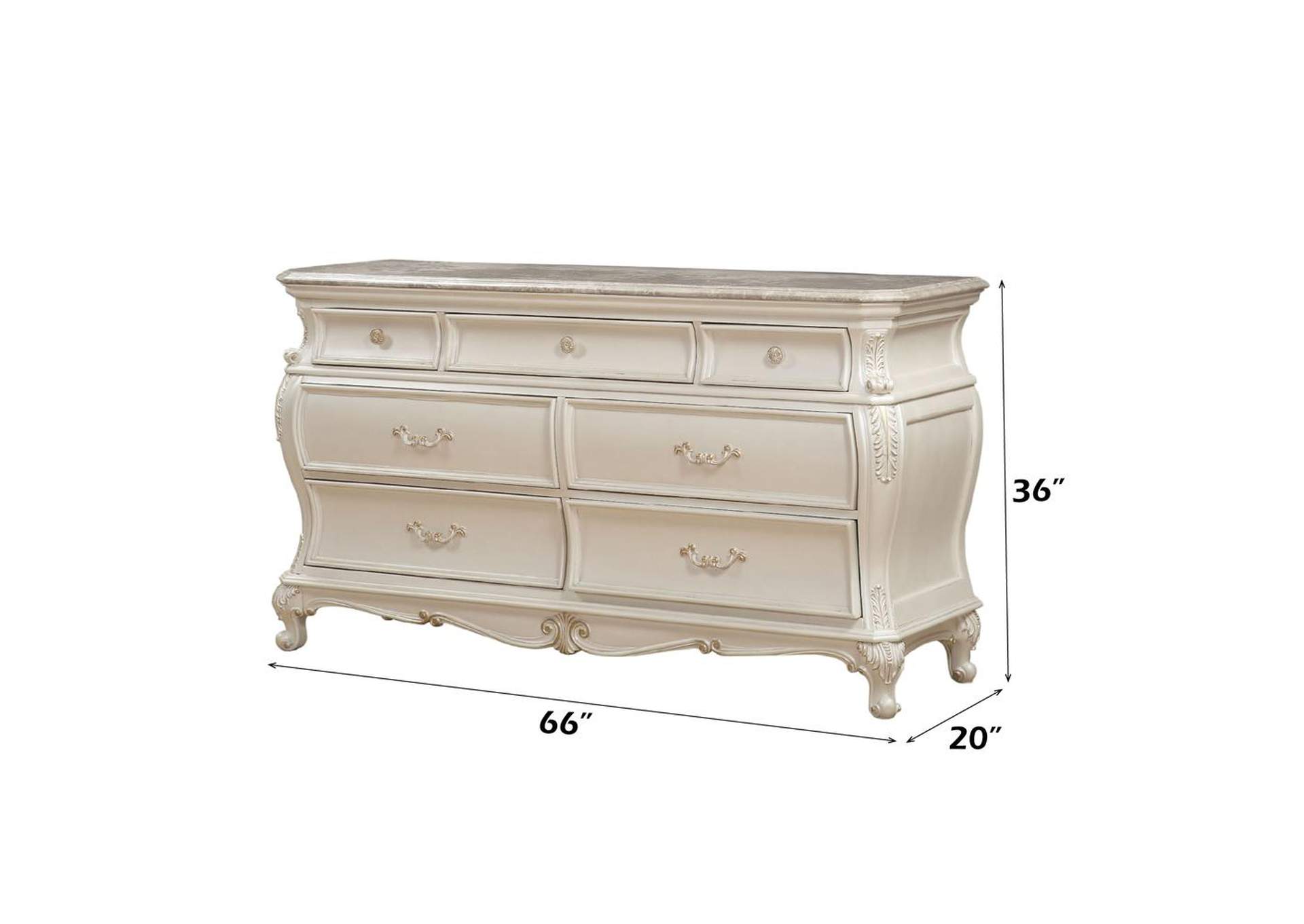 Chantelle Dresser with Marble Top image 3