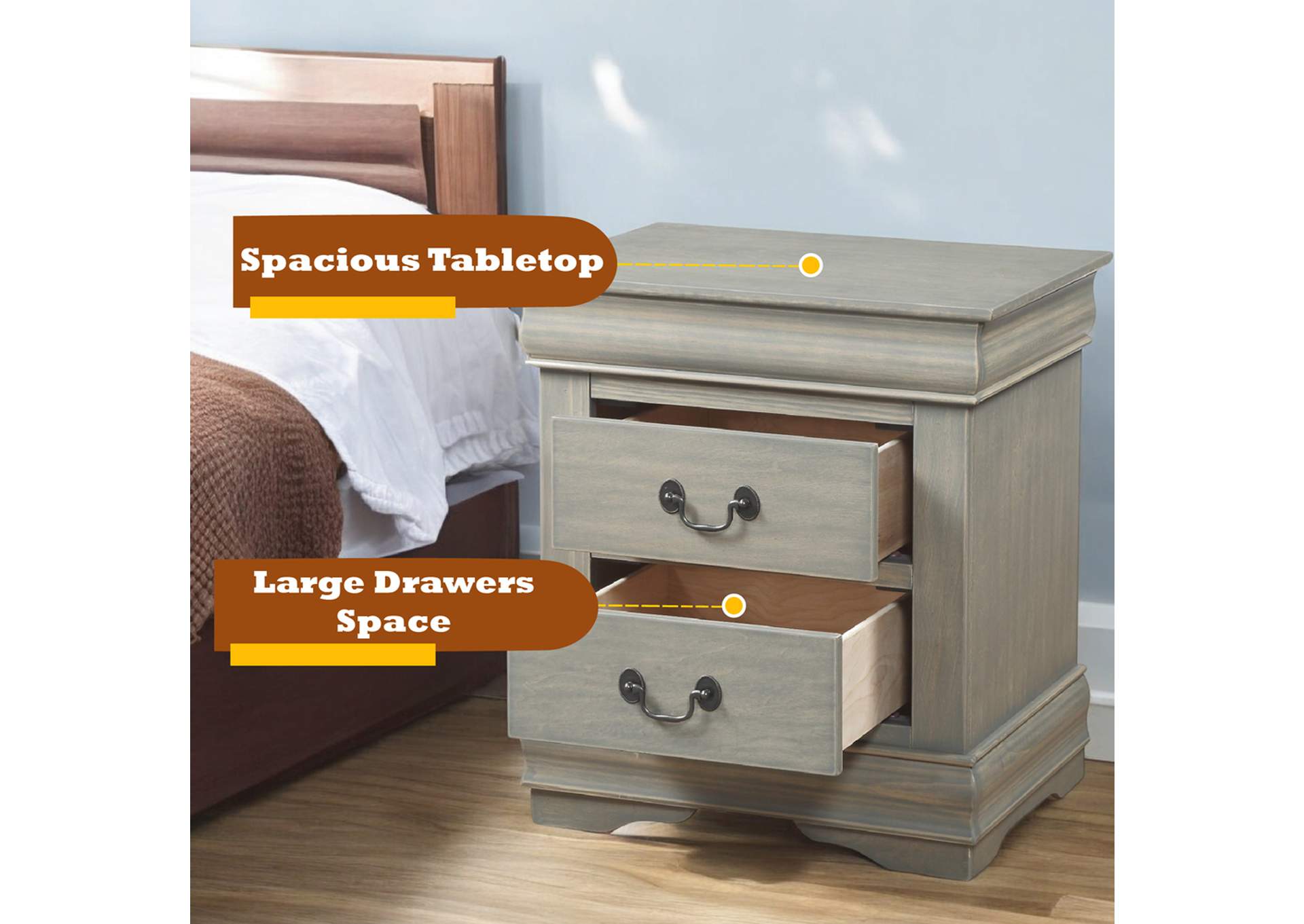 Louis Philippe Nightstand image 9