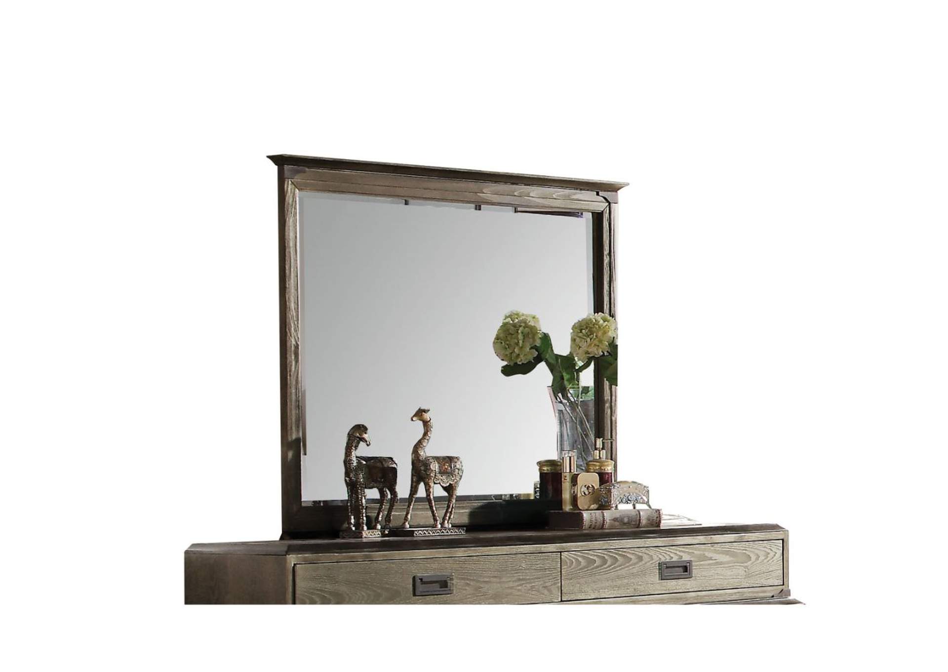 Athouman Mirror, Weathered Oak image 1