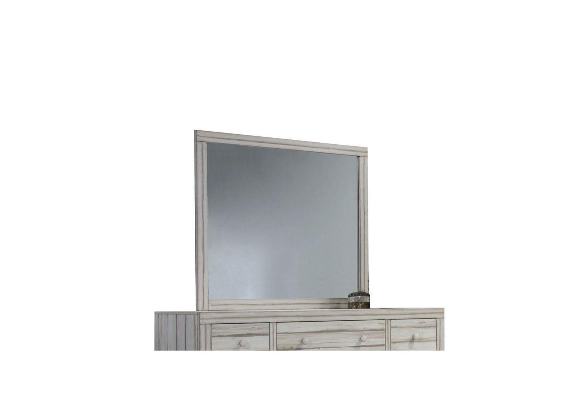 Shayla Antique White Mirror image 1