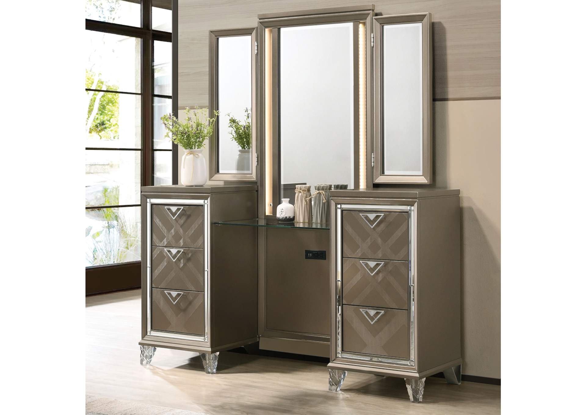 Skylar Vanity Desk and Mirror
