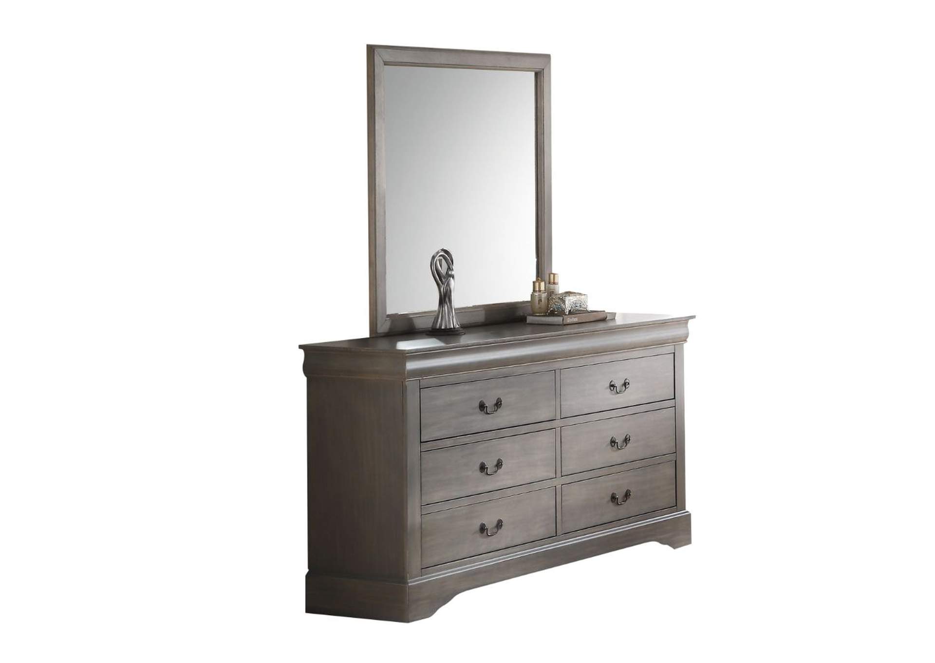 Louis Philippe Iii Mirror, Antique Gray image 3