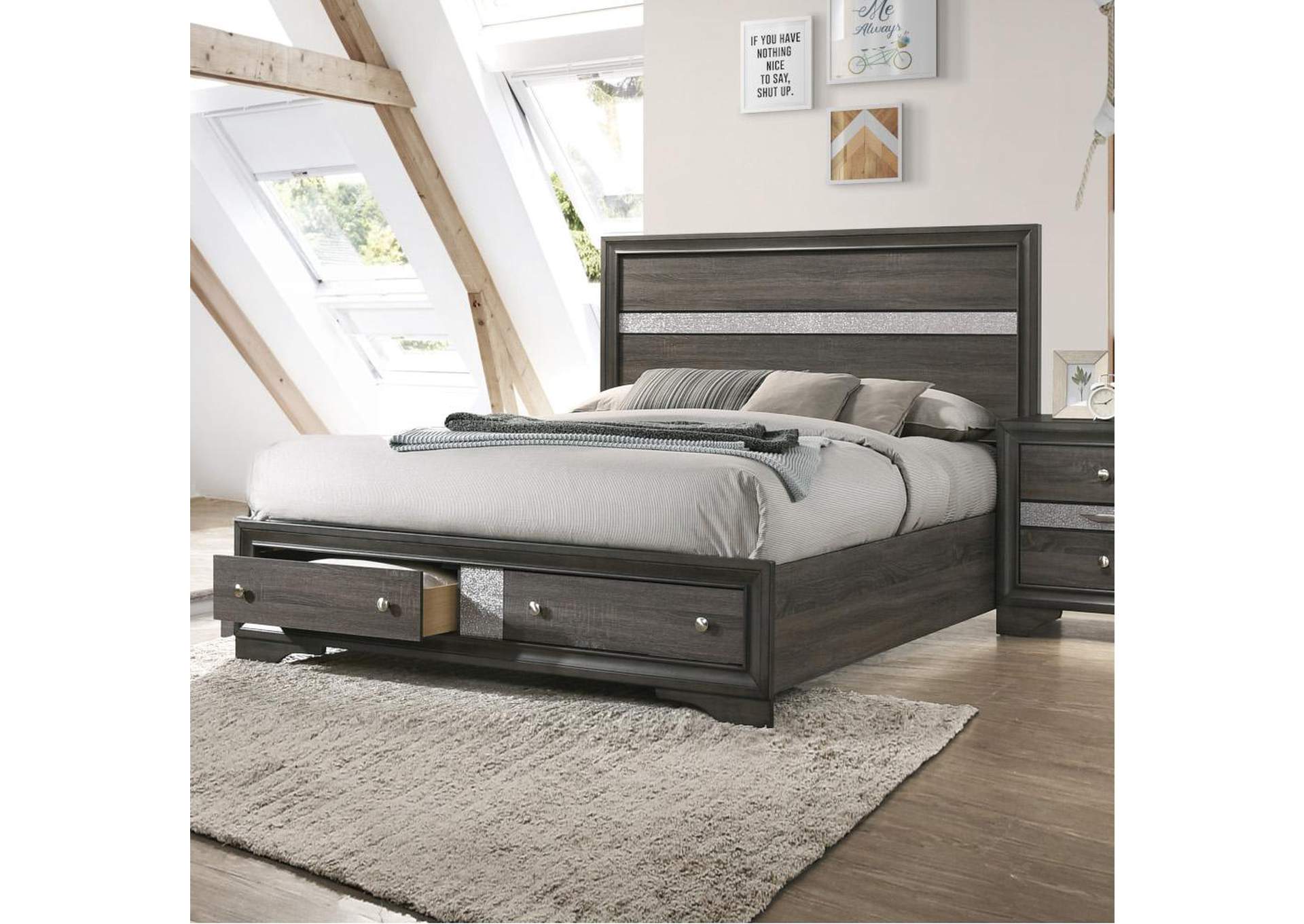 Naima Queen Bed with Storage image 1
