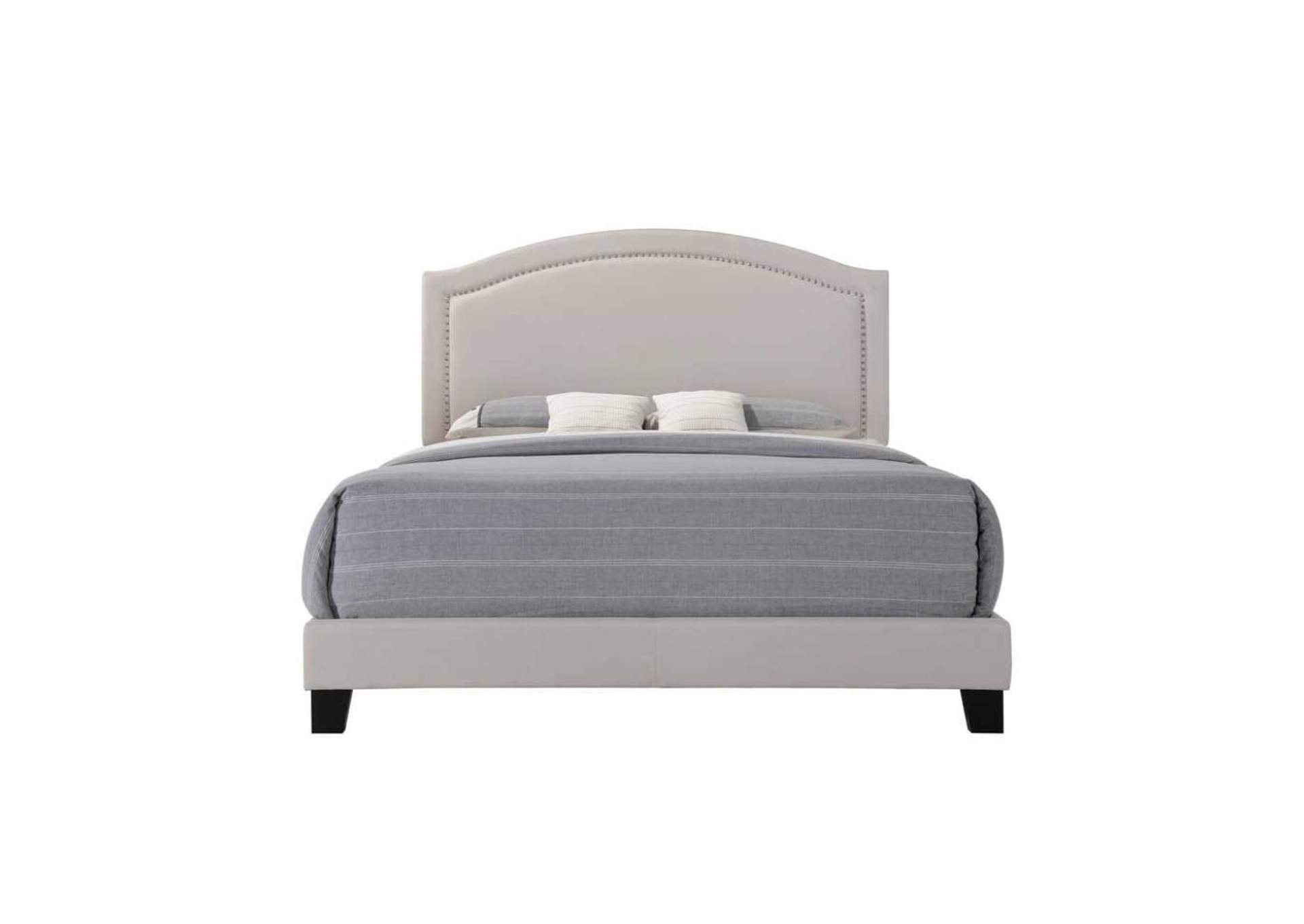 Garresso Queen Bed, Fog Fabric image 3