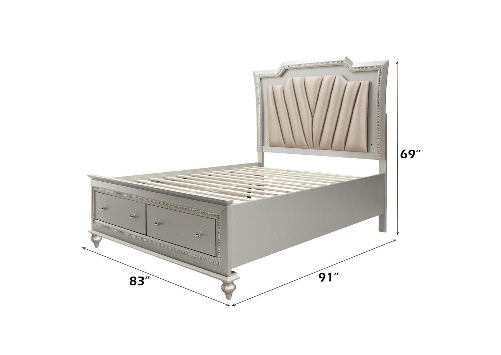 Kaitlyn Ek Bed with Led and Storage image 7