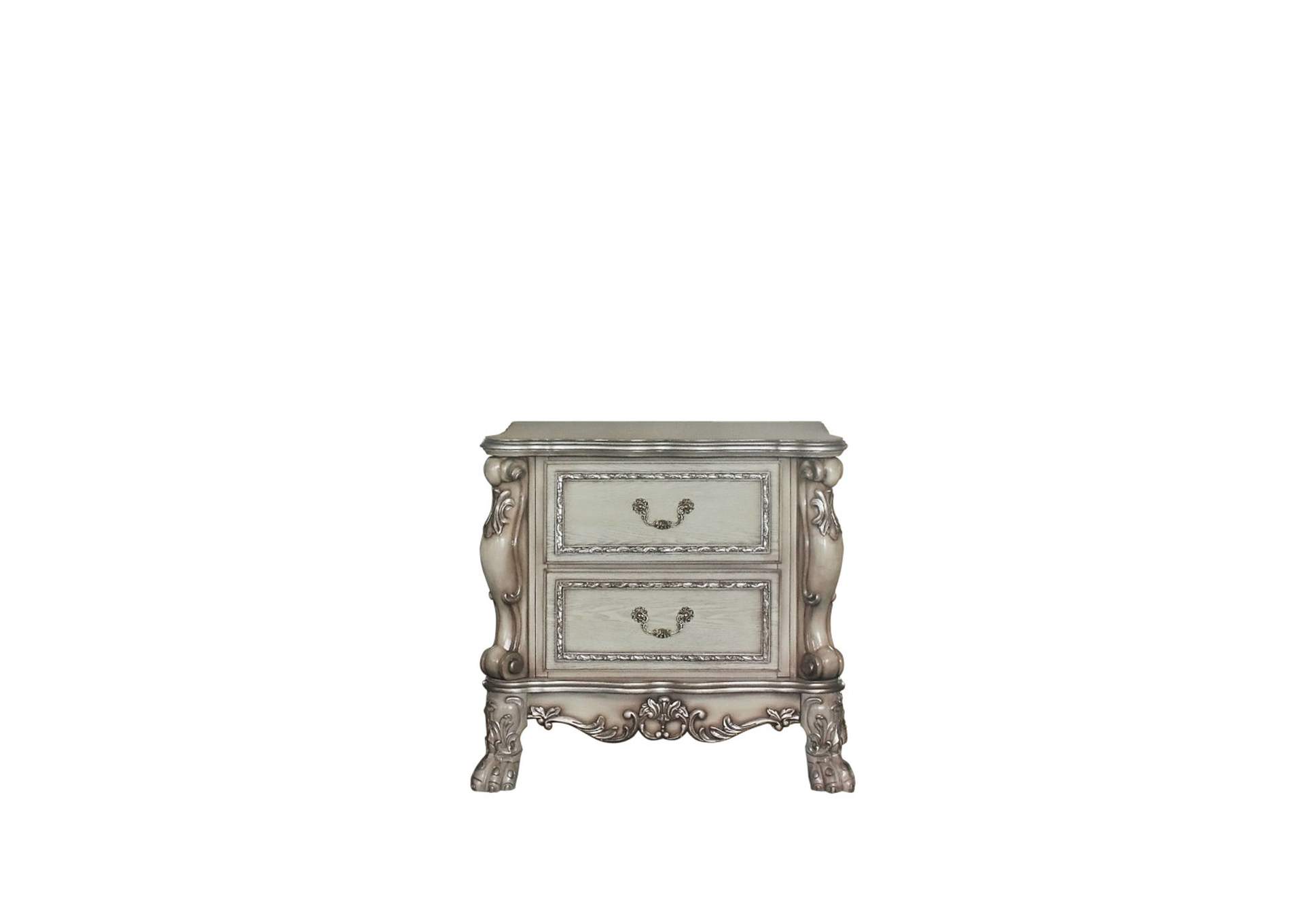 Dresden Nightstand - 28173 - Traditional, Vintage - Wood - Poplar, Mdf, Poly-Resin - Vintage Bone White