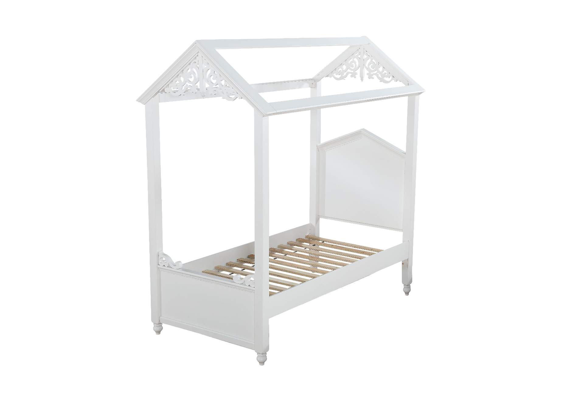 Rapunzel Twin Bed, White - 1 Set in 2 Cartons image 3