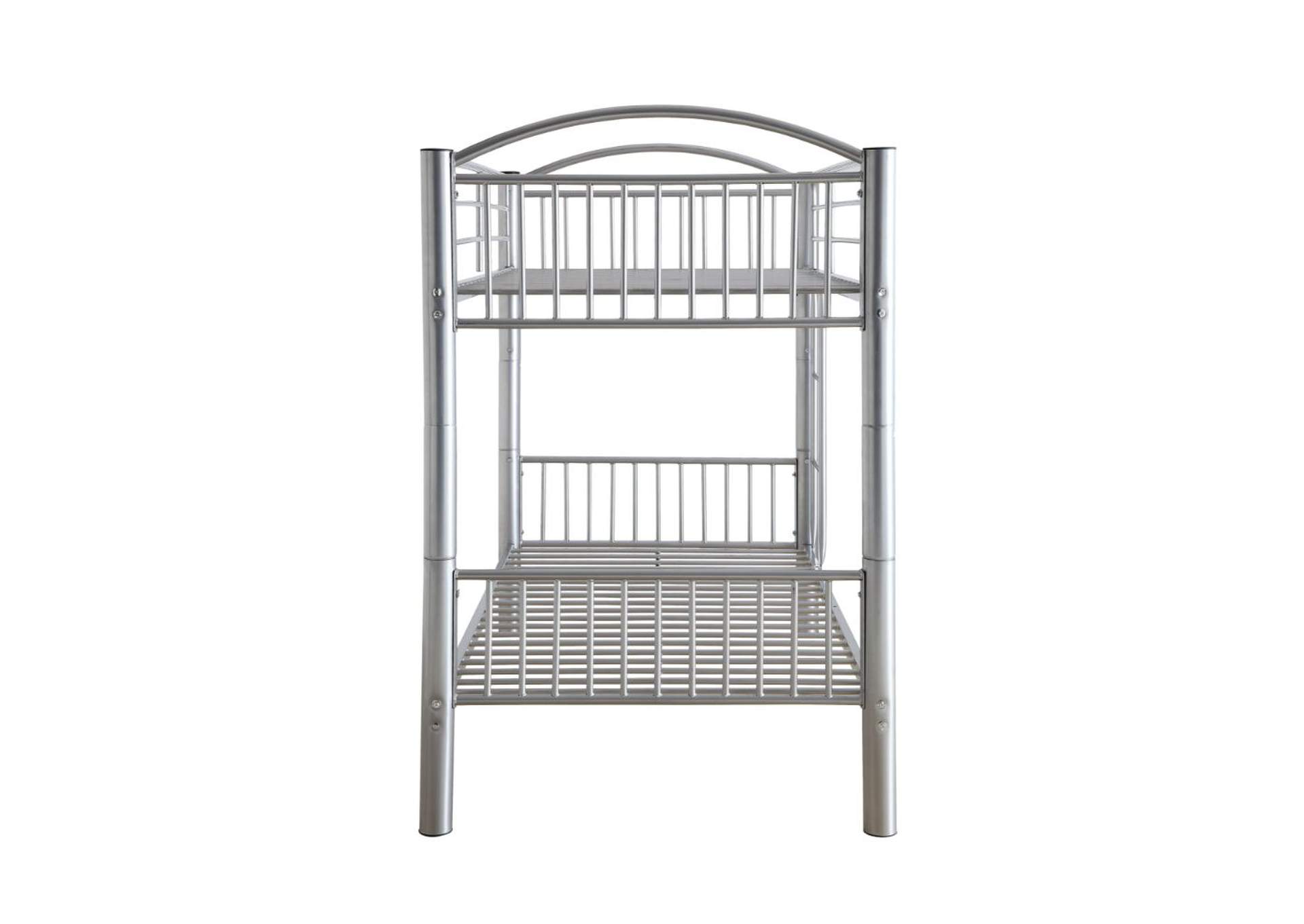 Cayelynn Twin-Twin Bunk Bed, Silver
