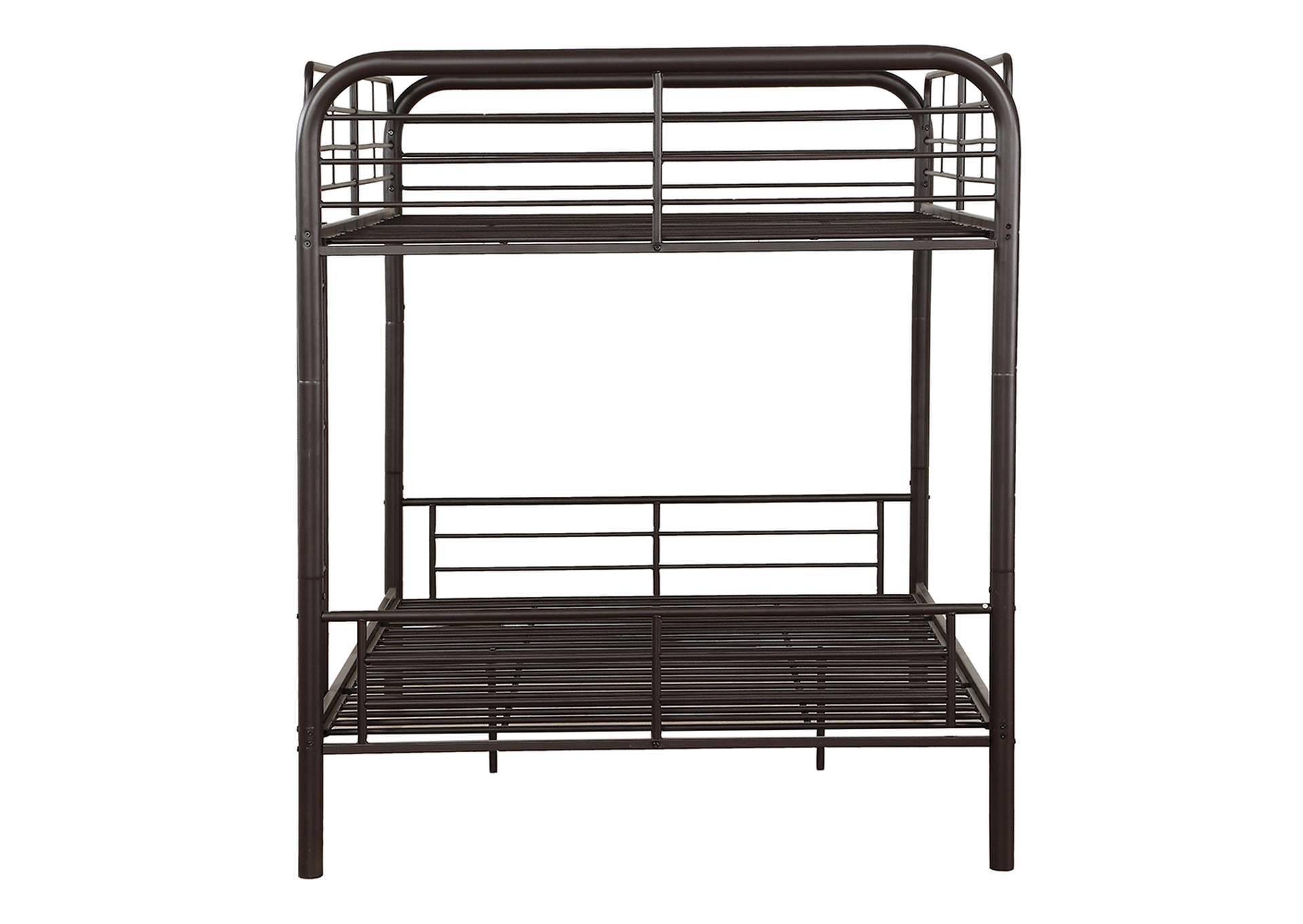 Bristol Full-Full Bunk Bed, Dark Brown - 1 Set in 2 Cartons