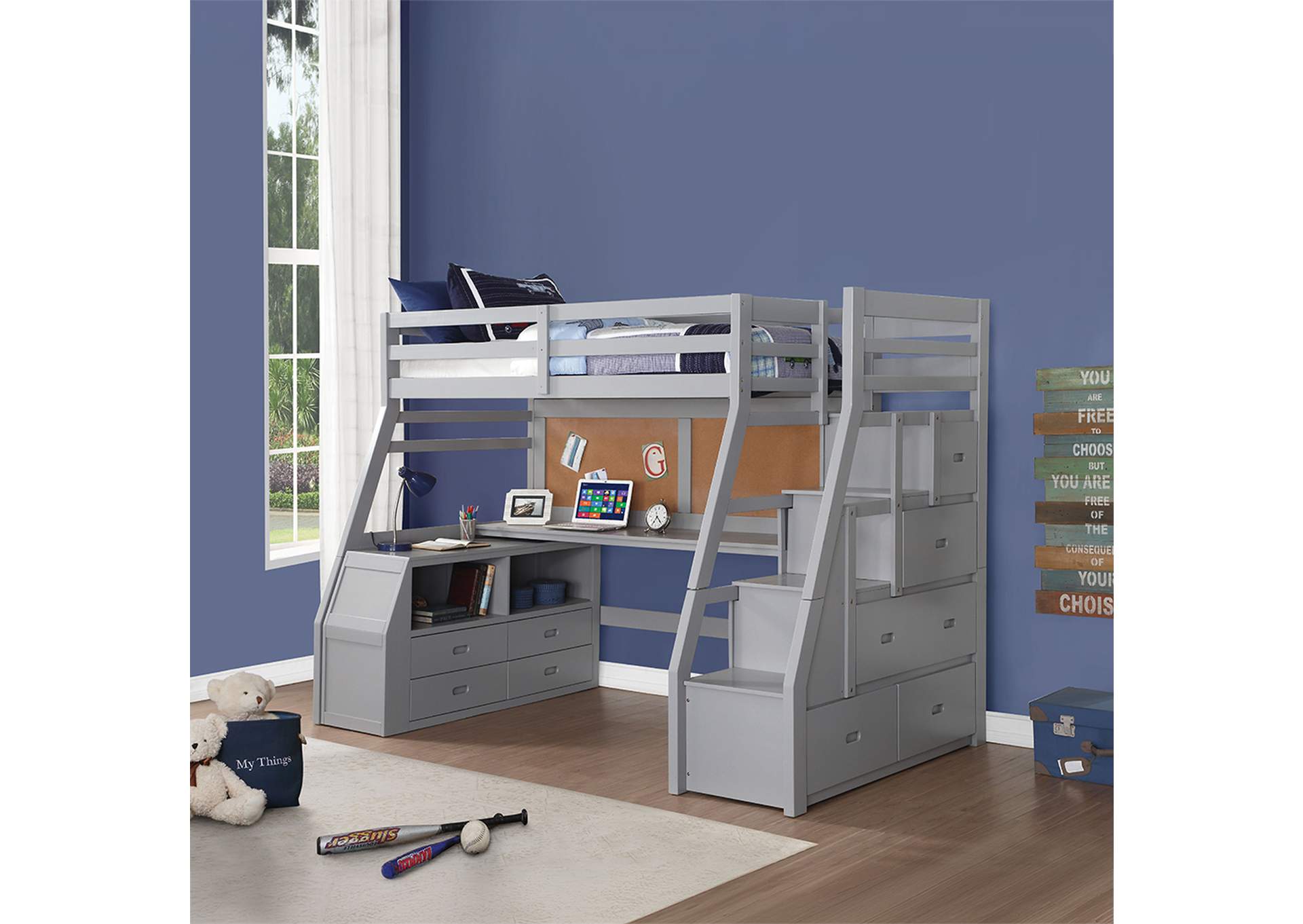 Jason Ii Twin Loft Bed with Storage