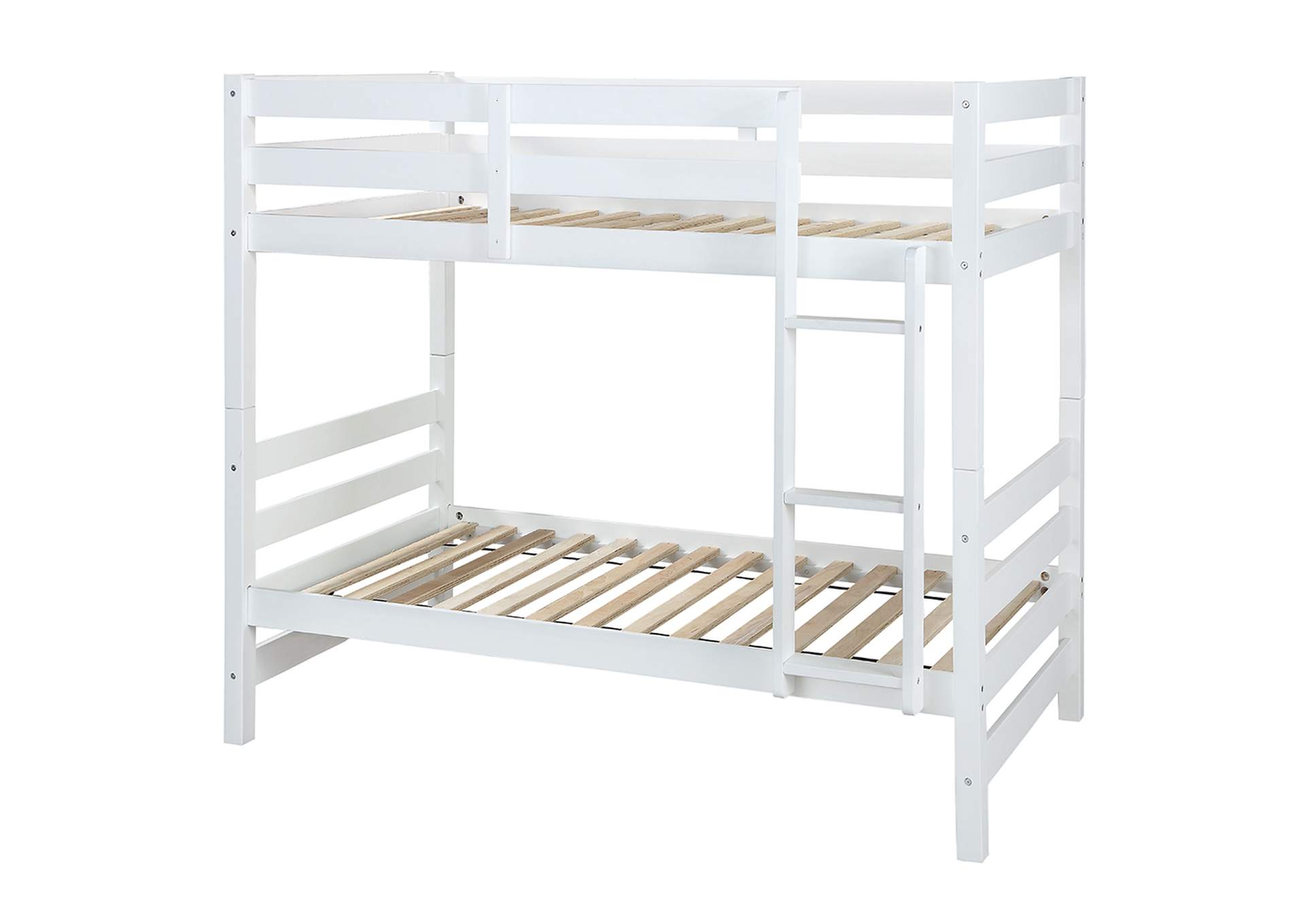 Ronnie Bunk Bed - Twin-Twin, White - 1 Set in 2 Cartons