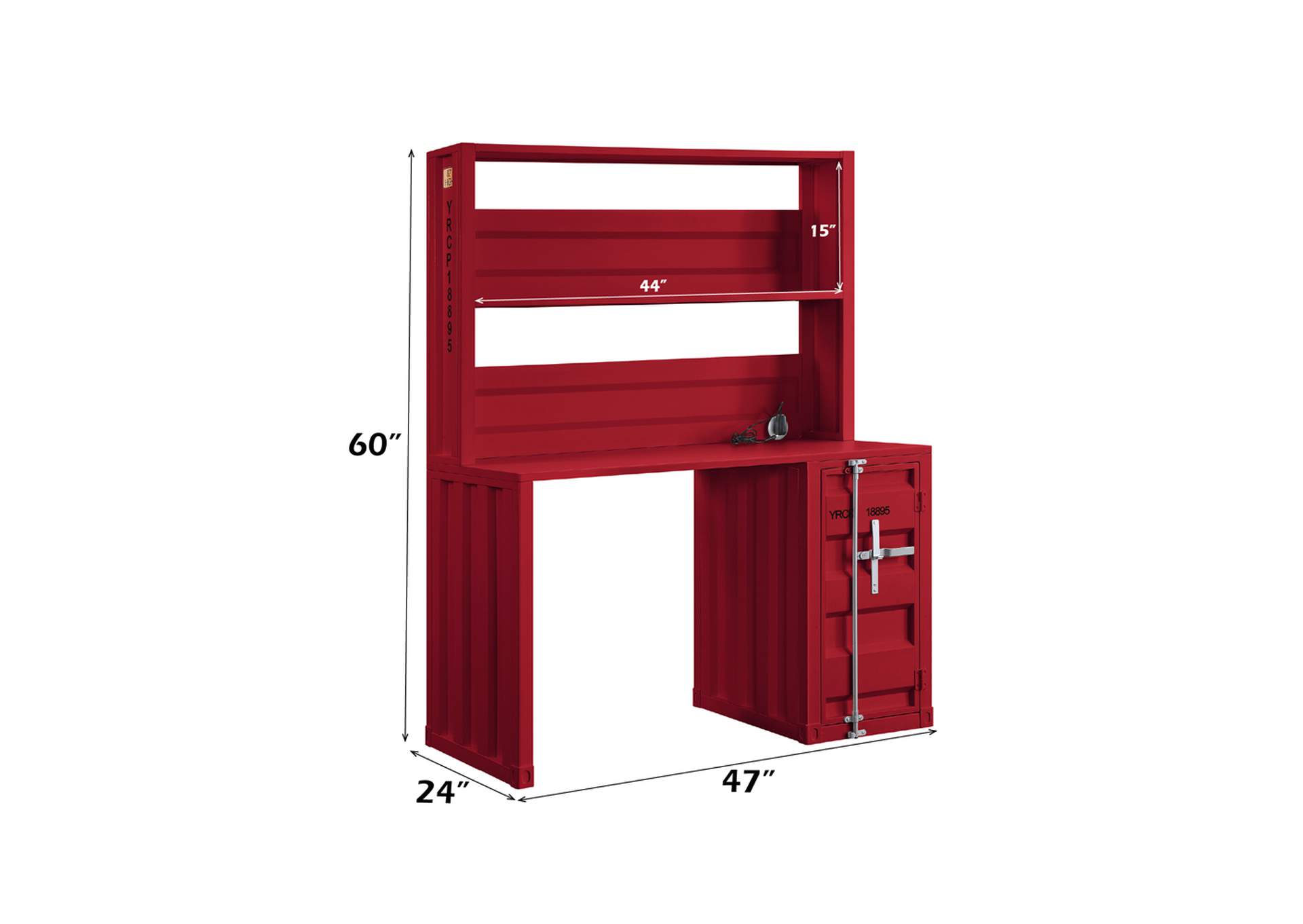 Cargo Writing Desk with Hutch image 3
