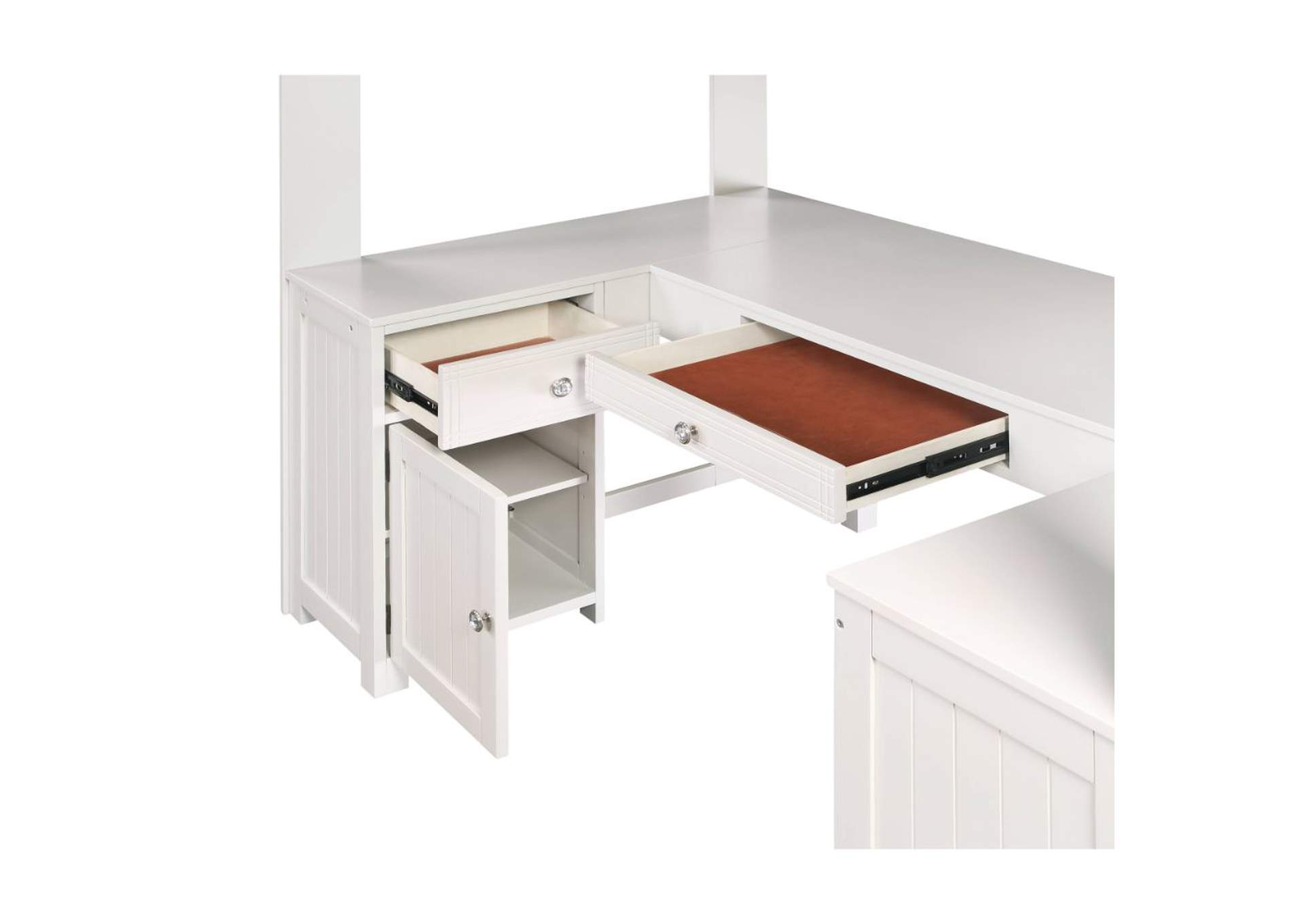 Ambar Loft Bed with Chest, Desk and Bookcase - 38065 - Cottage - Wood - Pine, Mdf - Light Gray image 6