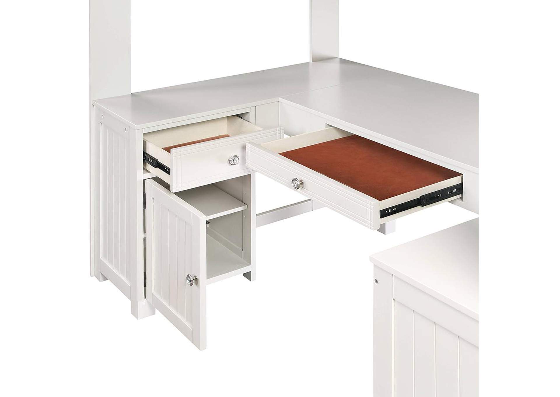 Ambar Twin Loft Bed with Desk and Bookcase and Chest image 7
