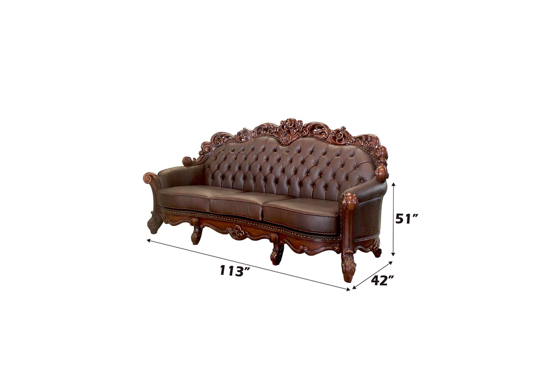 Vendome Oversized Sofa with 4 Pillows