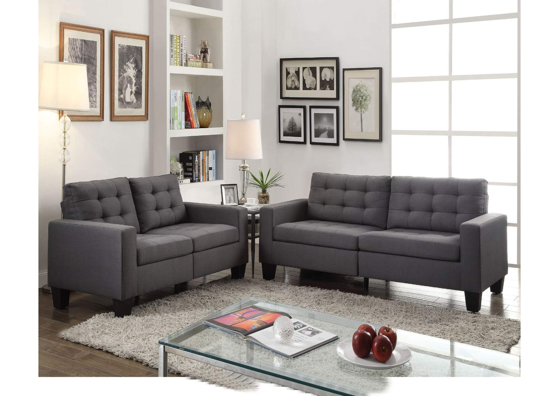 Earsom Sofa, Gray Linen image 1