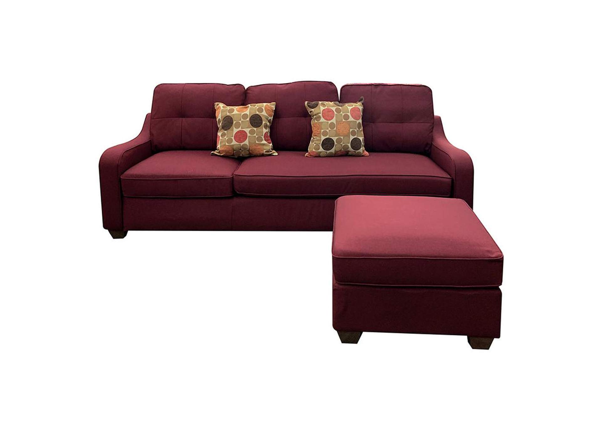 Cleavon Ii Reversible Sectional Sofa and Ottoman with 2 Pillows image 12