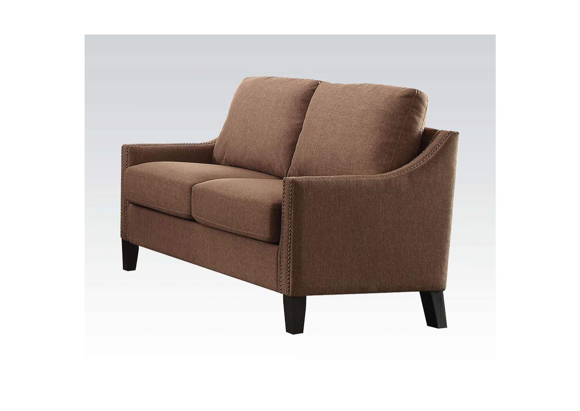 Zapata Loveseat, Brown Linen image 1