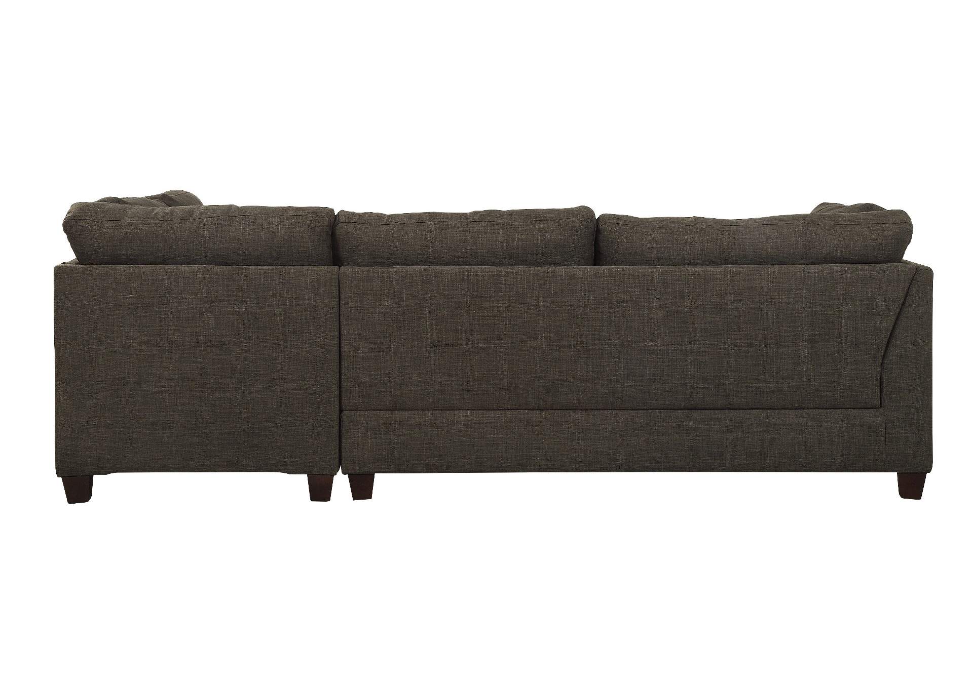 Laurissa Sectional Sofa and Ottoman - 2 Pillows, Light Charcoal Linen - 1 Set in 2 Cartons image 6