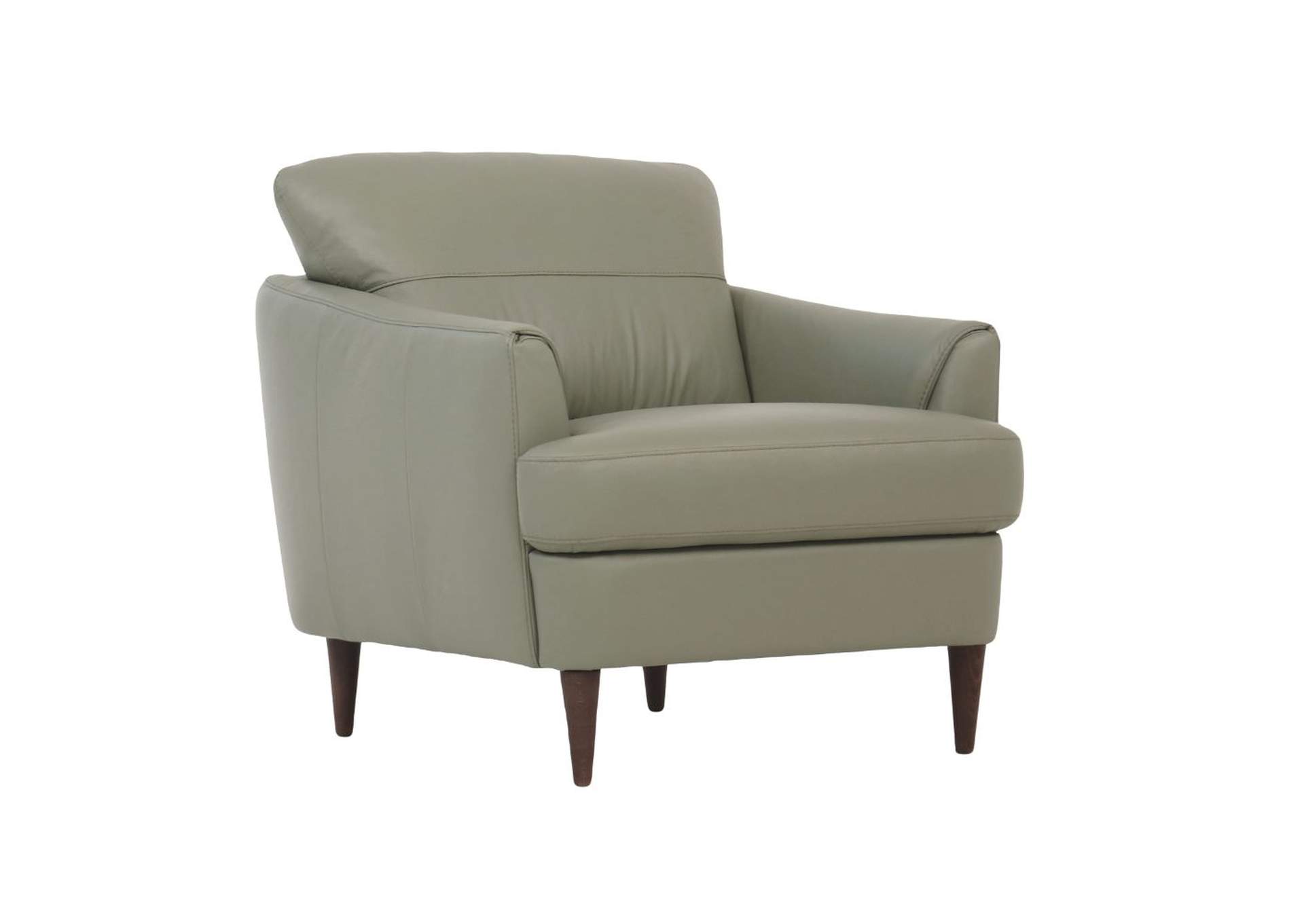 Helena Chair, Moss Green Leather image 1