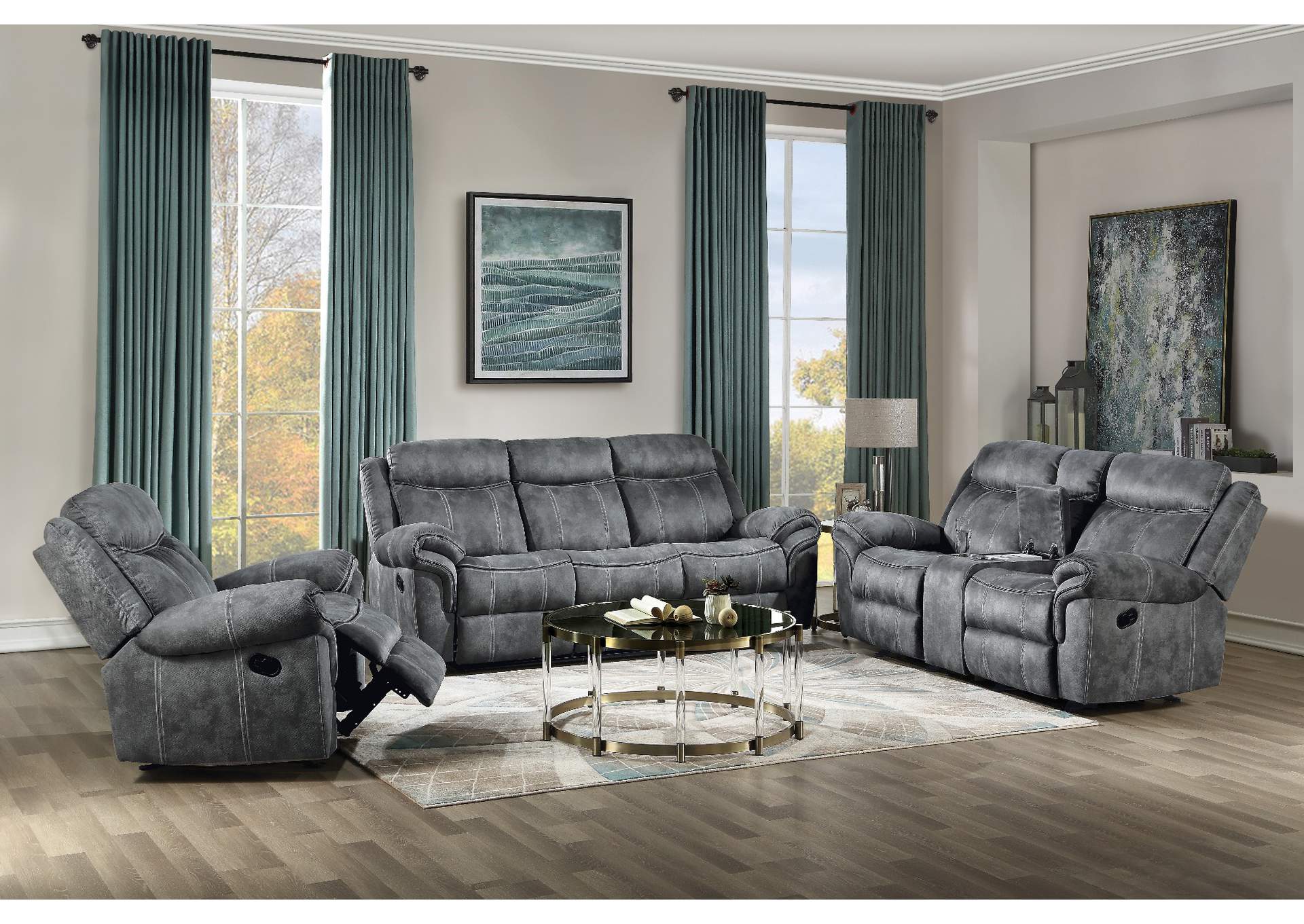 Zubaida Motion Sofa and Console with USB