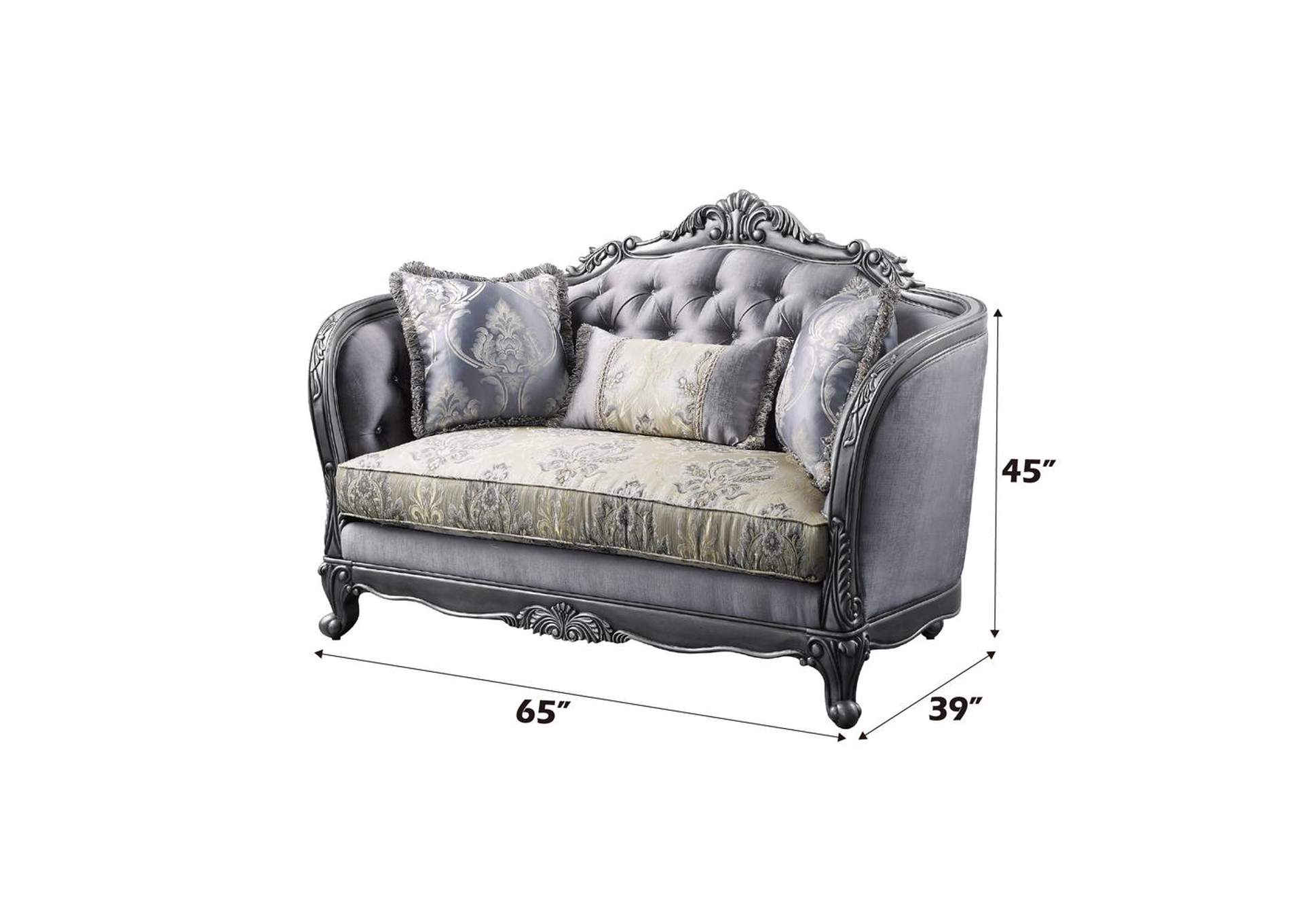 Ariadne Loveseat with 3 Pillows image 7