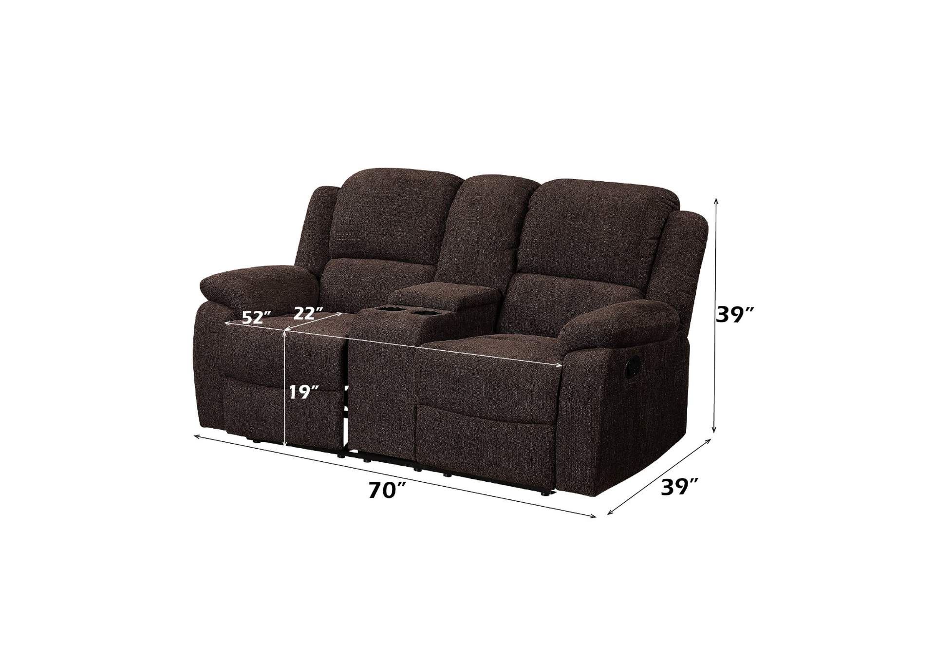 Madden Motion Loveseat with Console image 7