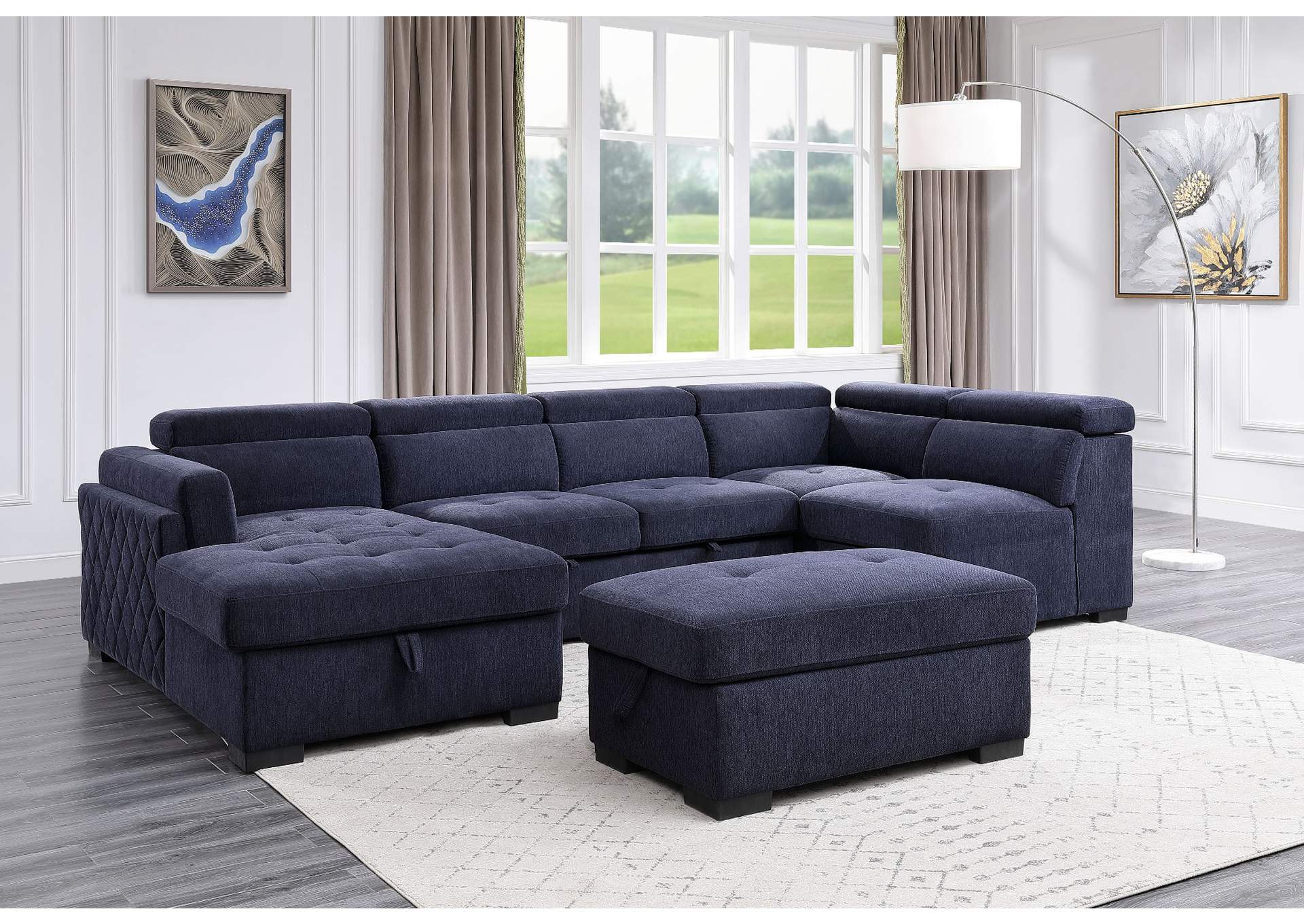 Nekoda Sectional Sofa with Storage and Ottoman image 1