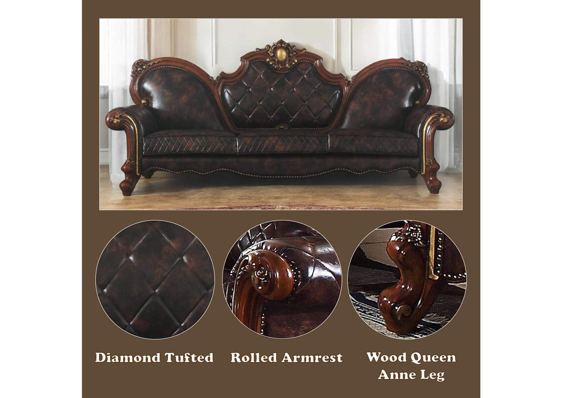 Picardy Oversized Sofa with 5 Pillows image 8