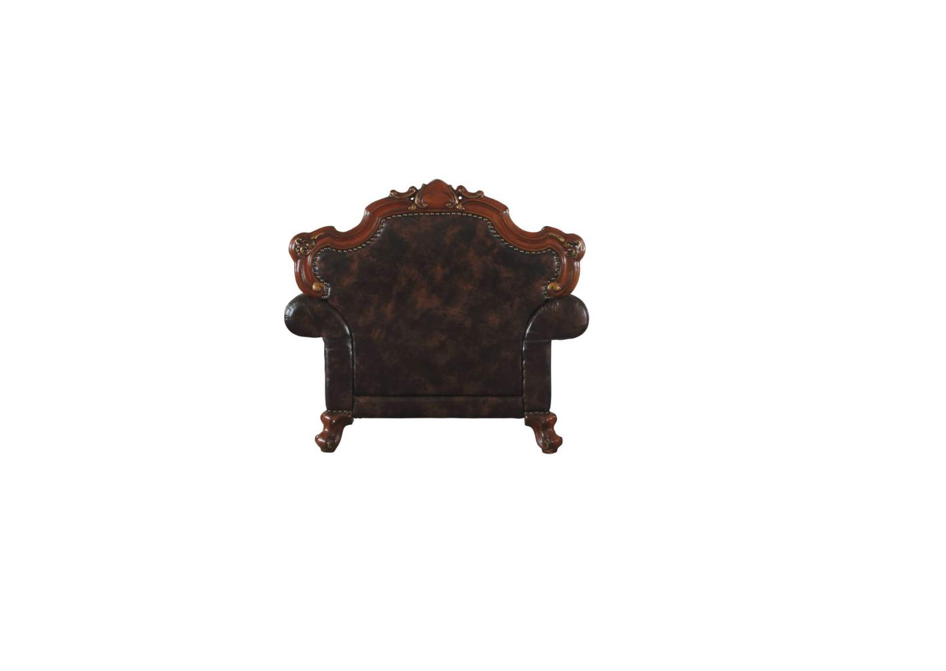 Picardy Chair with 1 Pillow - 58222 - Traditional, Vintage - Fabric, Frame: Wood - Solid+Ply, Poly-Resin - Fiberglass - Vintage Cherry Oak and Pu image 5