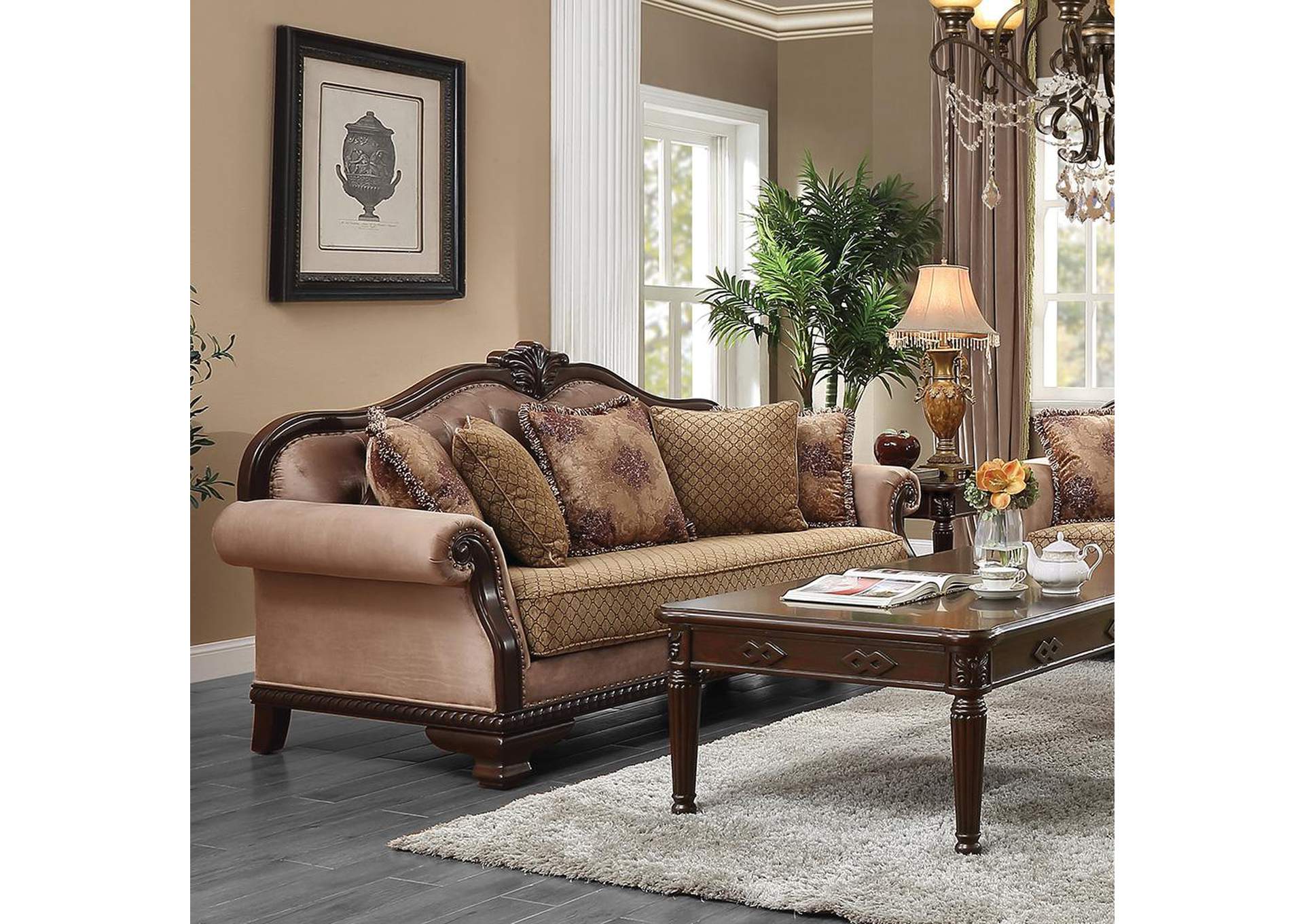 Chateau De Ville Sofa with 5 Pillows - Same Lv01588 image 2