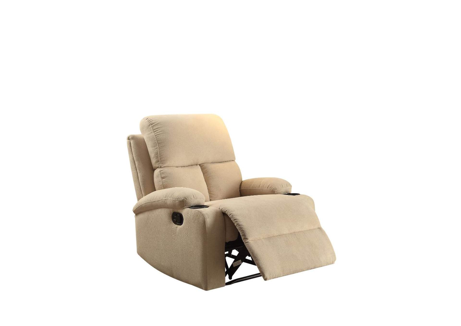 Rosia Recliner, Beige Velvet image 1