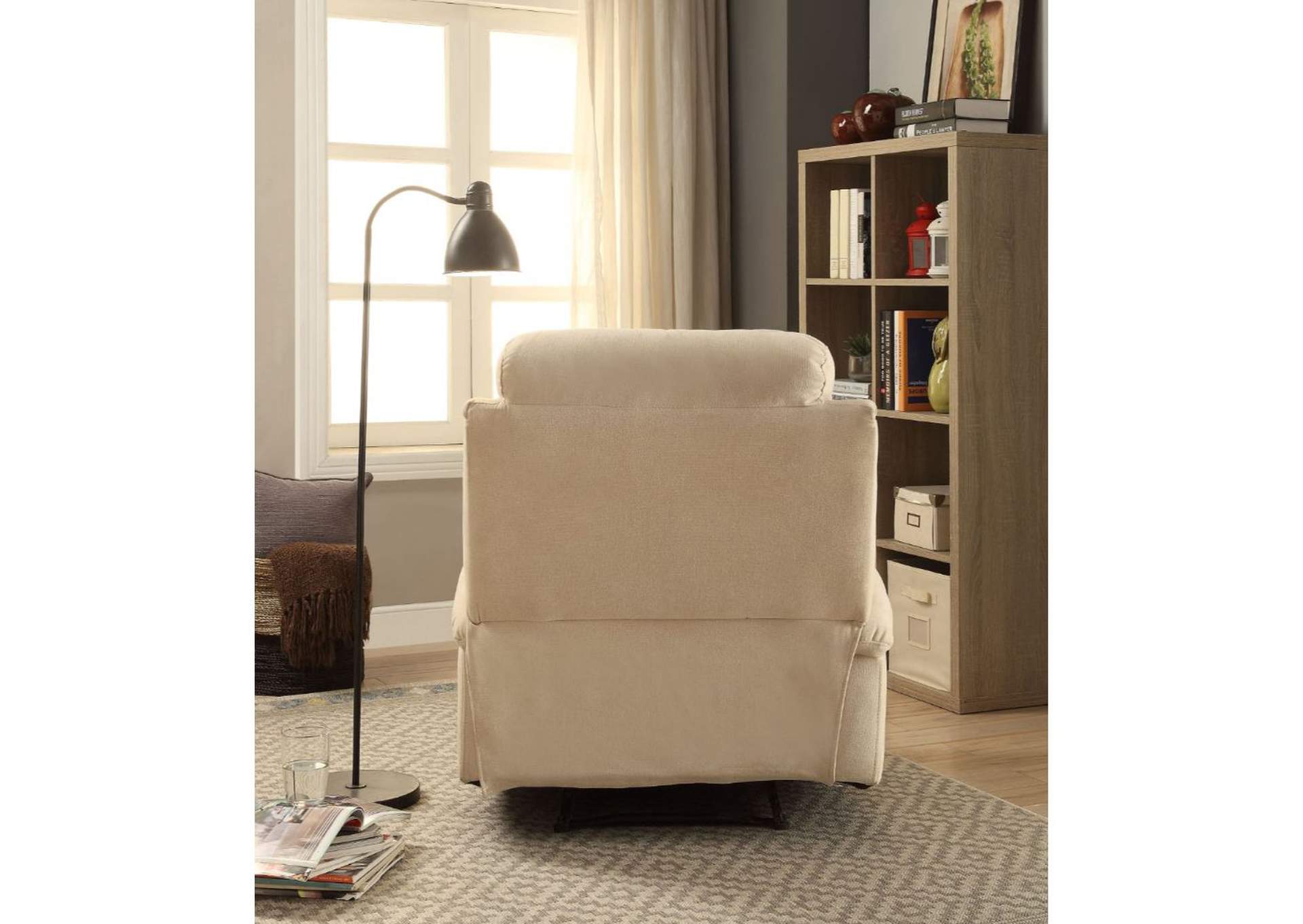Rosia Recliner, Beige Velvet image 5
