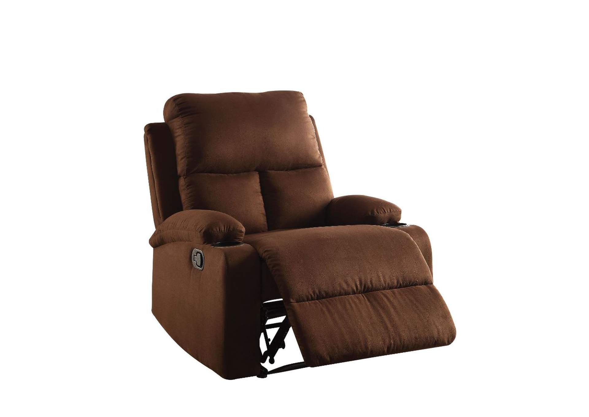 Rosia Recliner, Chocolate Microfiber image 1