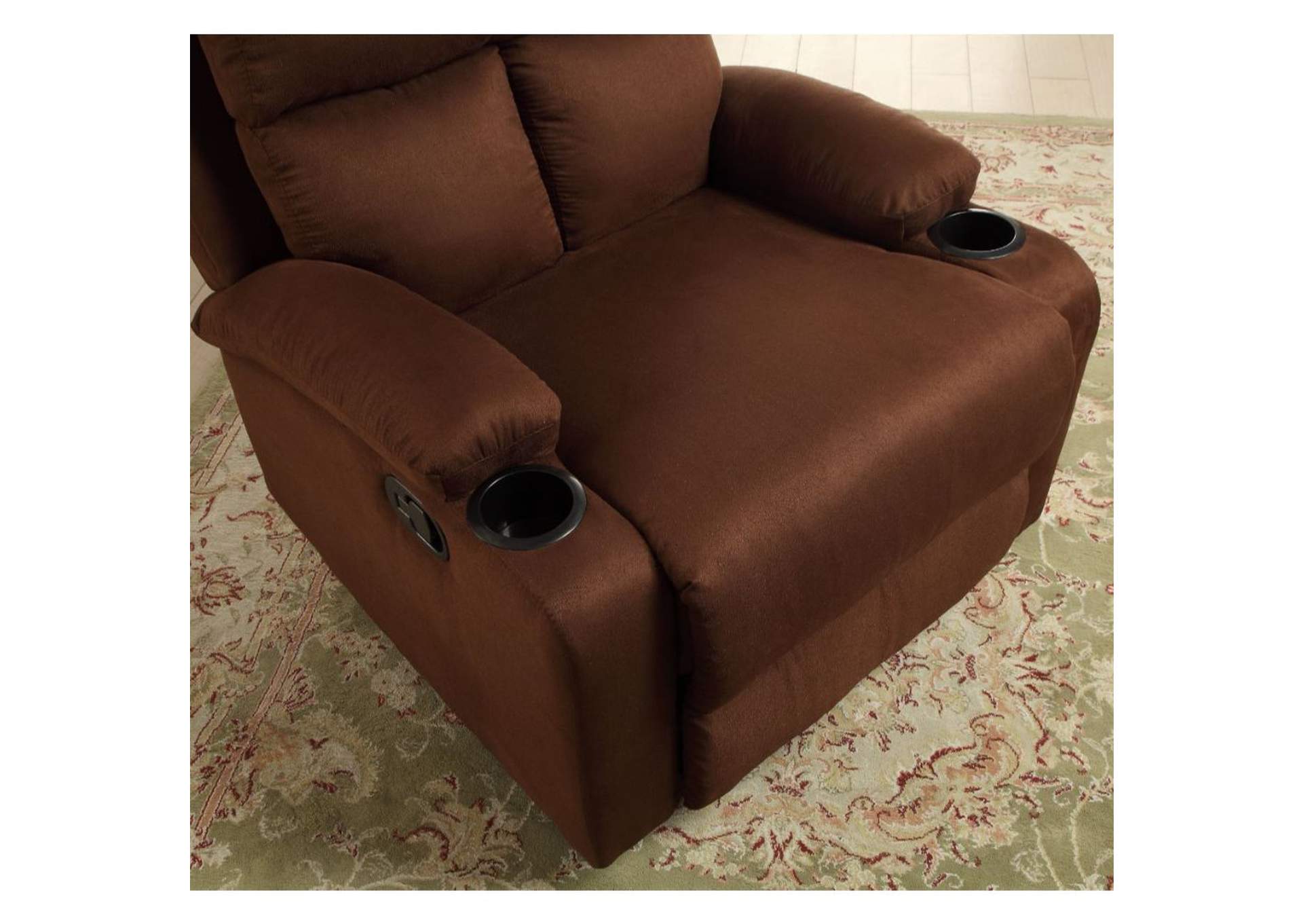 Rosia Recliner, Chocolate Microfiber image 4
