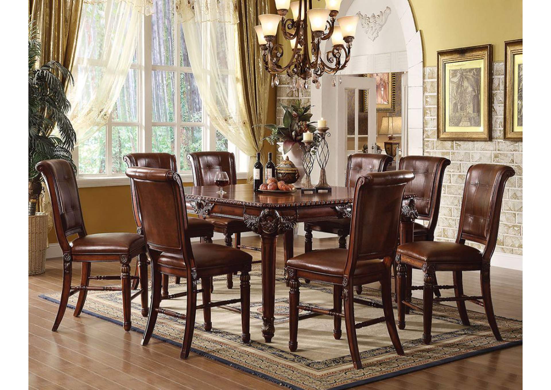 Winfred Counter Height Table, Cherry image 1