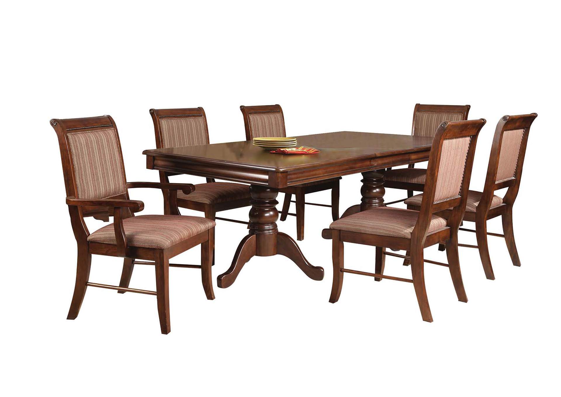 Mahavira Dining Table with Double Pedestal, Espresso - 1 Set in 2 Cartons image 4