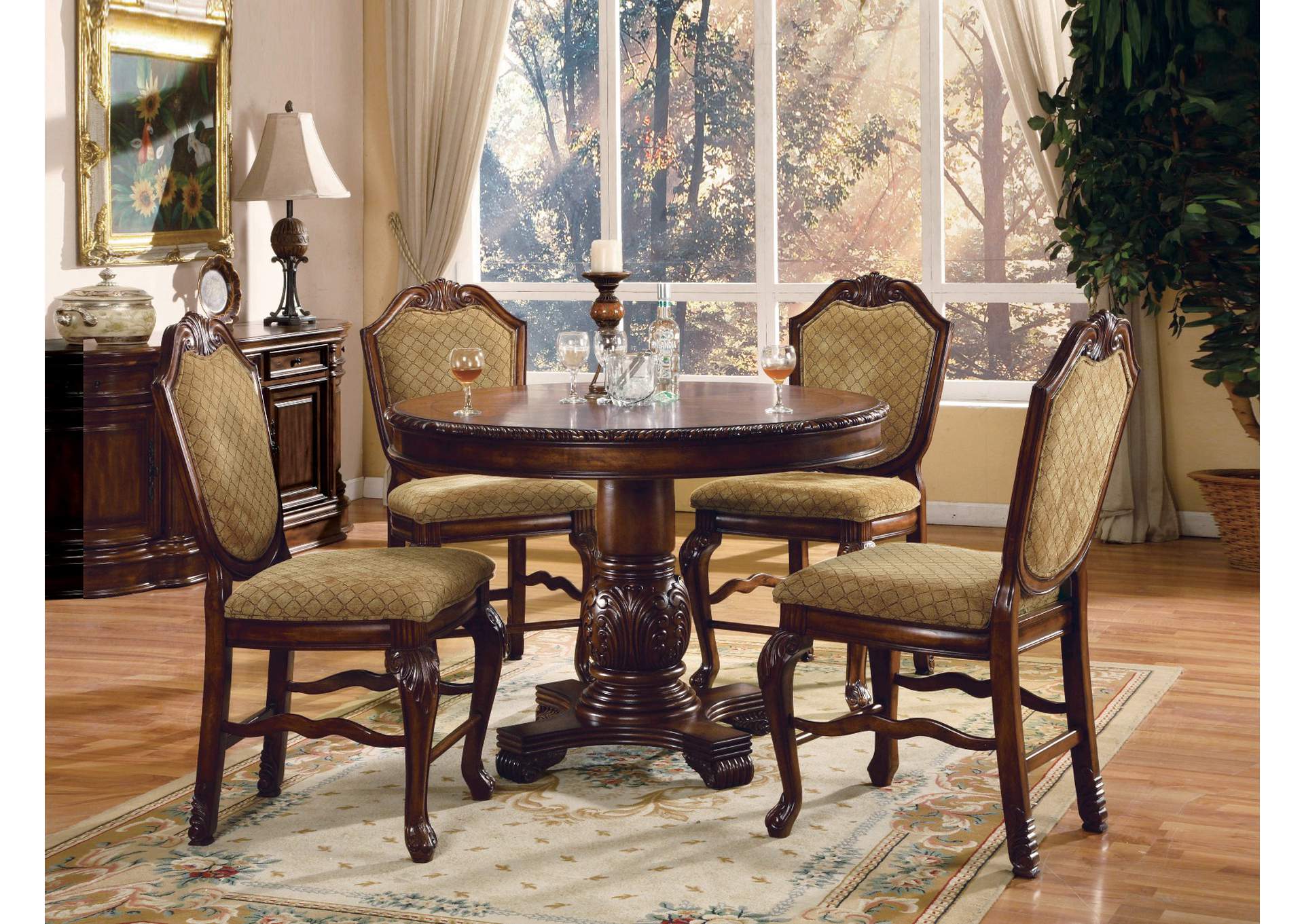Chateau De Ville Counter Height Table, Espresso - 1 Set in 2 Cartons image 5