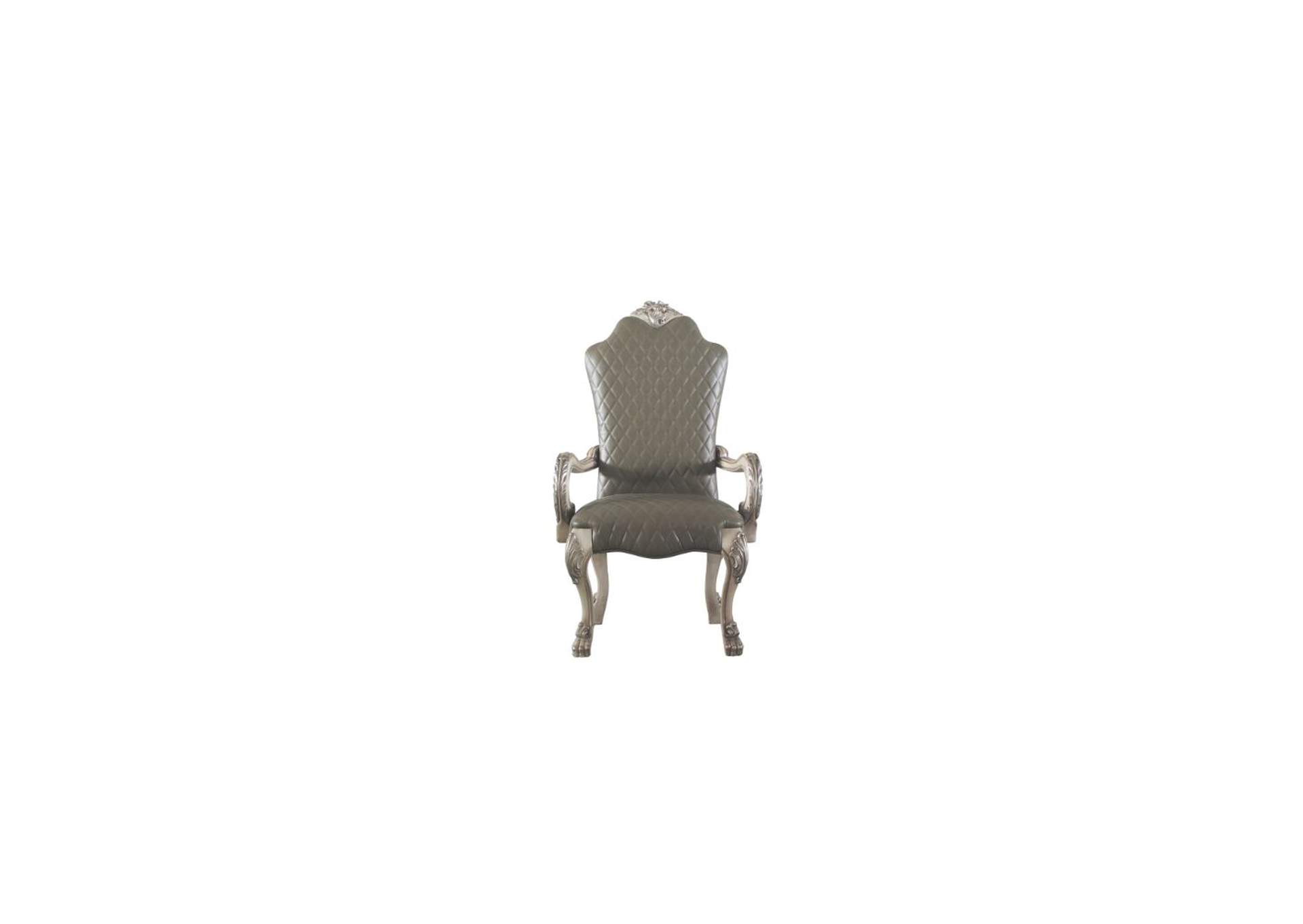 Dresden Arm Chair - Set of 2 - 68173 - Traditional, Vintage - Wood - Poplar, Wood Veneer, Poly-Resin - Vintage Bone White and Pu