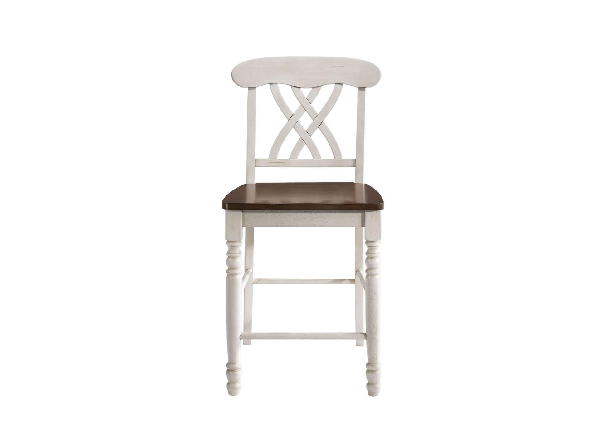 Dylan Counter Height Chair - Set of 2, Buttermilk and Oak