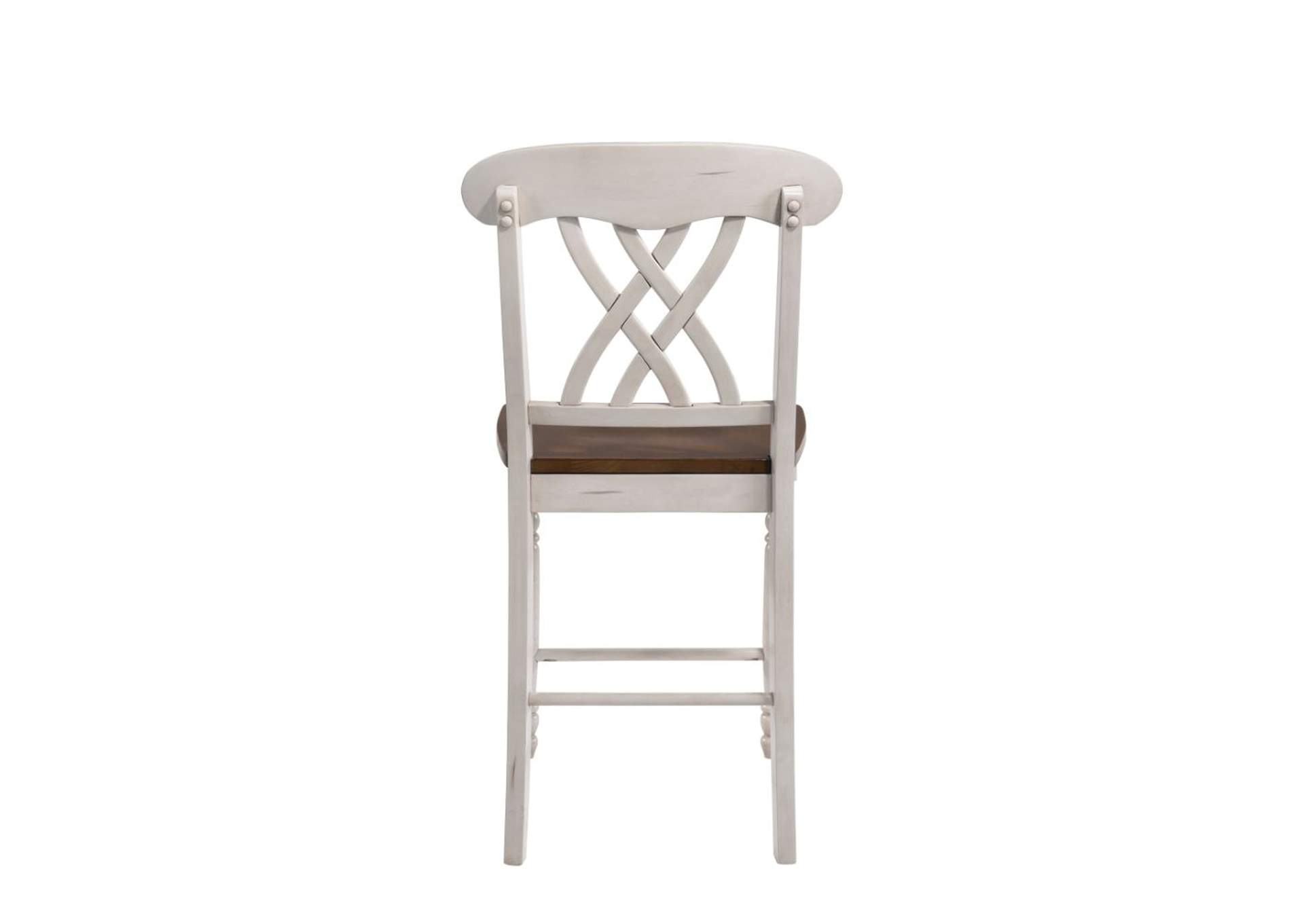 Dylan Counter Height Chair - Set of 2, Buttermilk and Oak