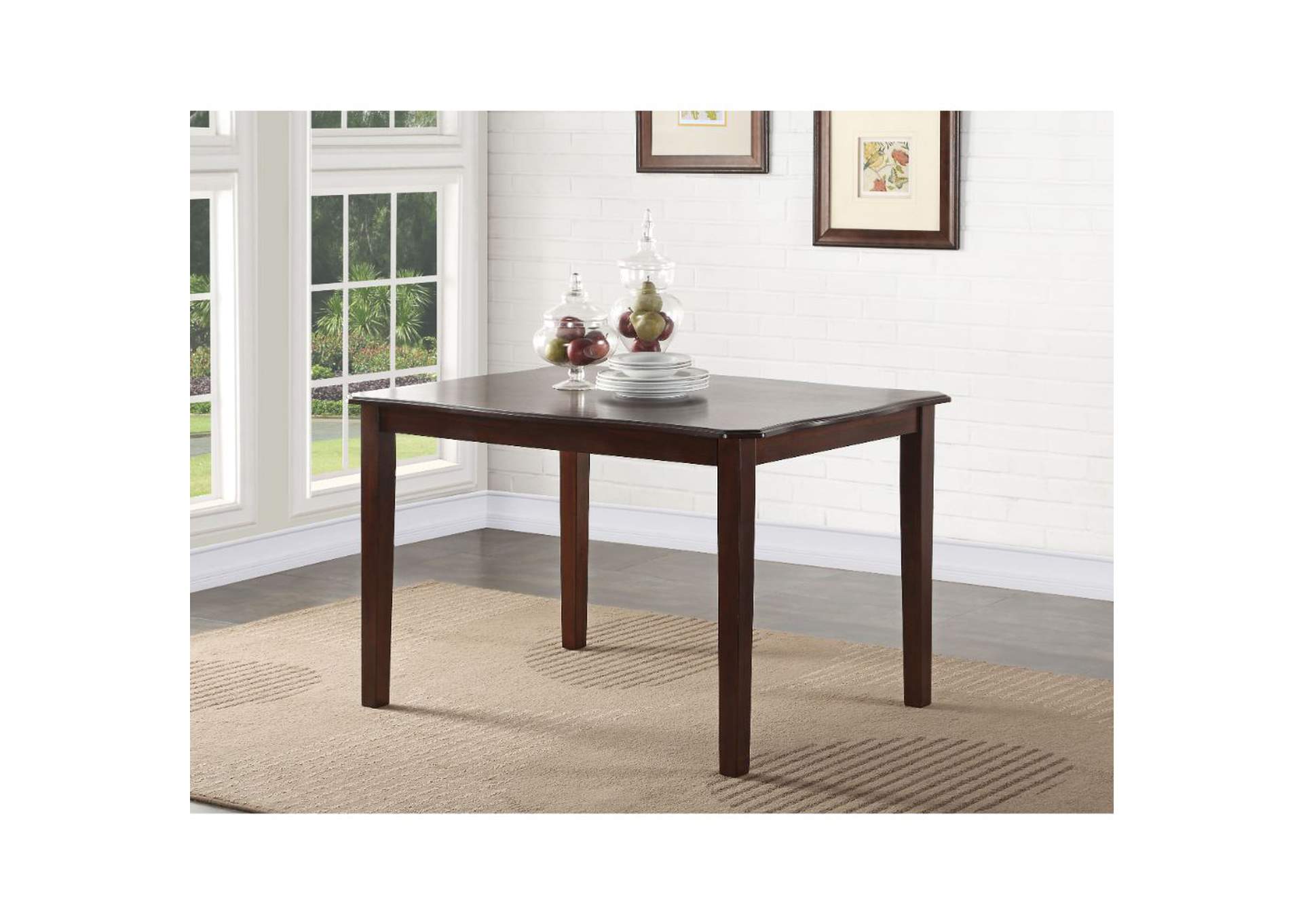 Ingeborg 5 Pieces Pack Dining Set, Black Pu and Espresso image 7
