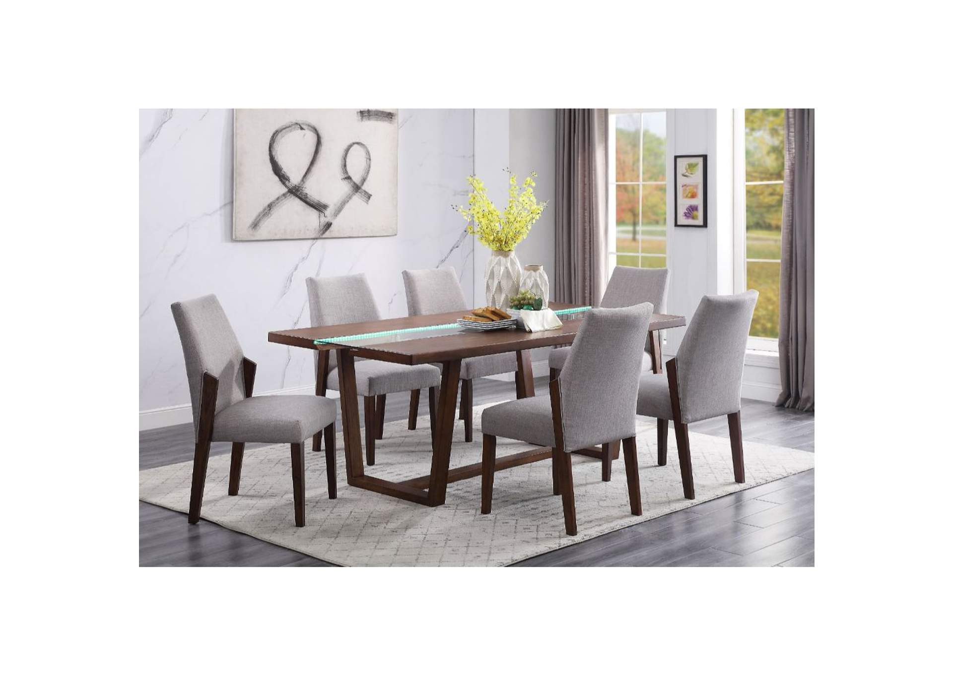 Bernice Dining Table, Brown - 1 Set in 2 Cartons image 1